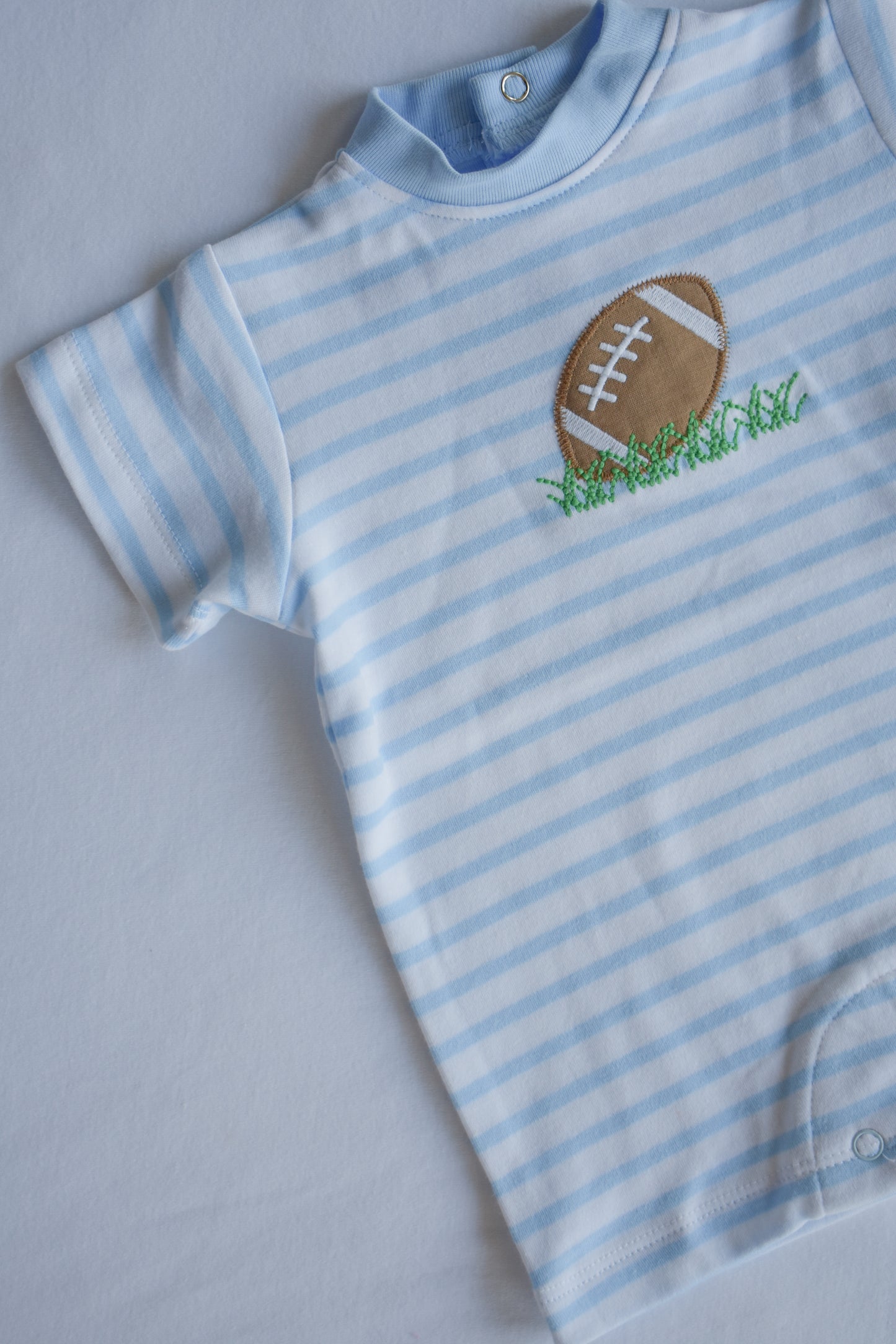 Tiny Touchdowns-Boy Knit Romper