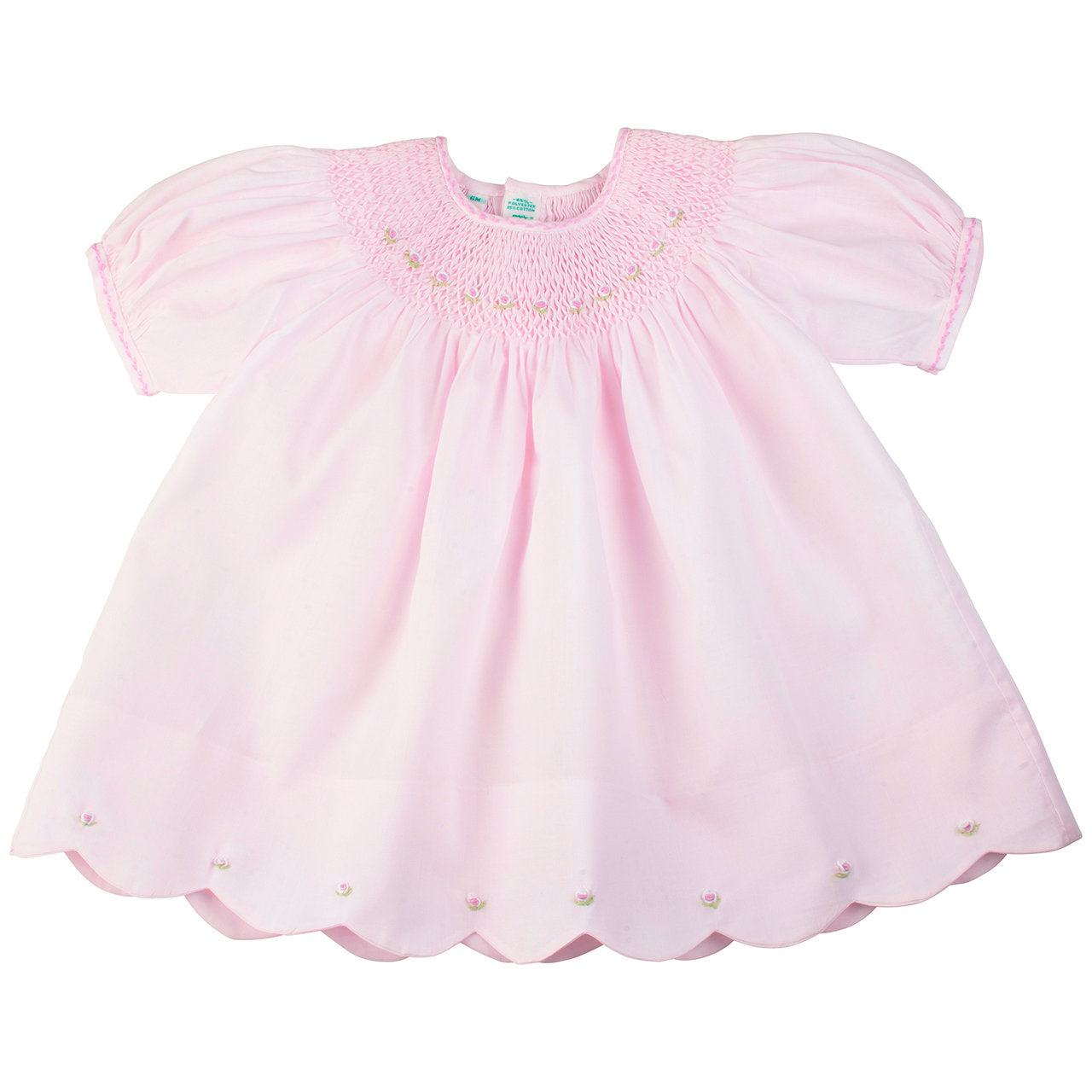 Scalloped Blooms Pink Bishop Dress w/ Bloomers