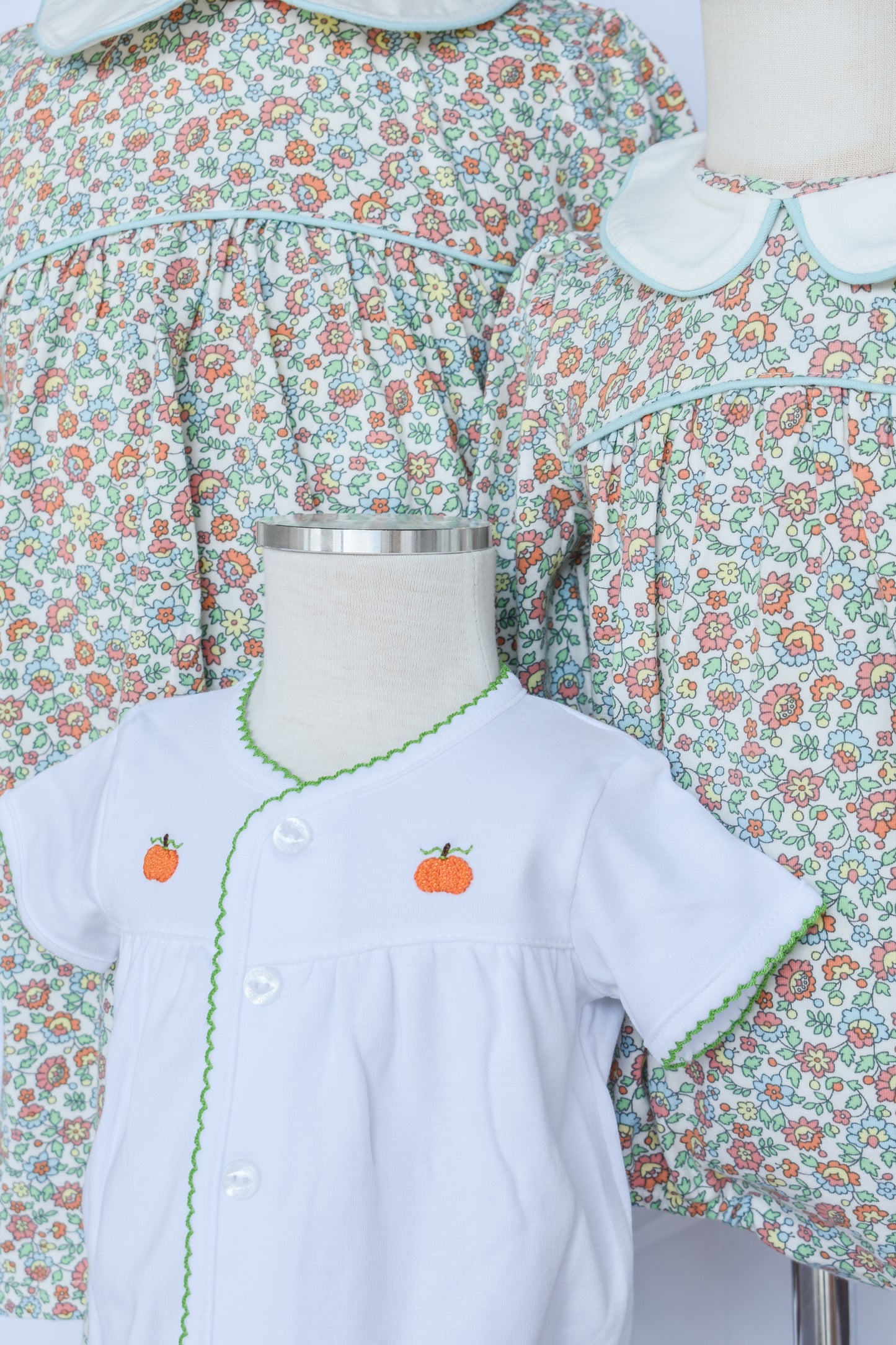 Pumpkin Patch Pinpoint Layette Knit Set