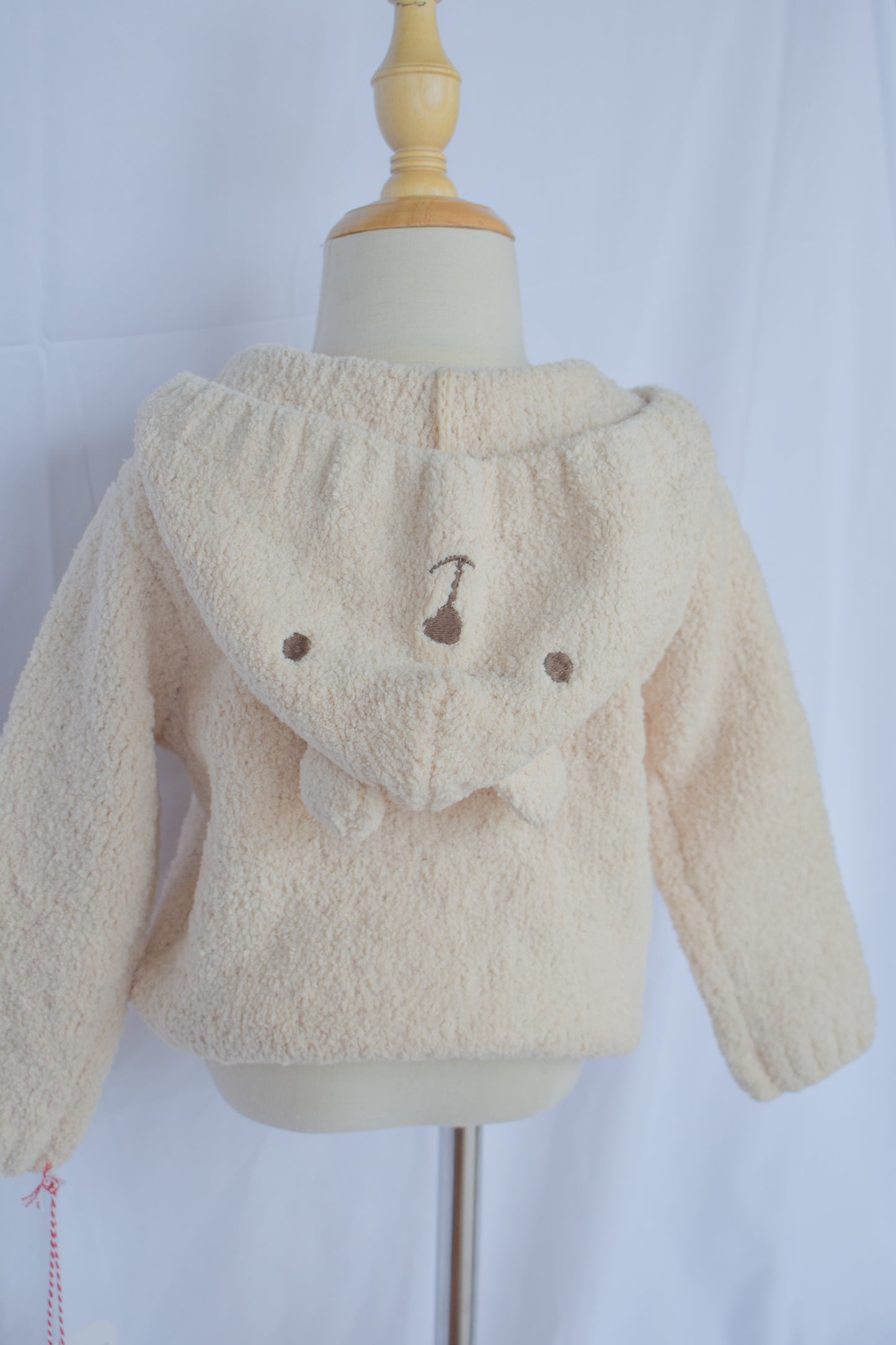 Puffy Pup Tan Chenille Hoodie