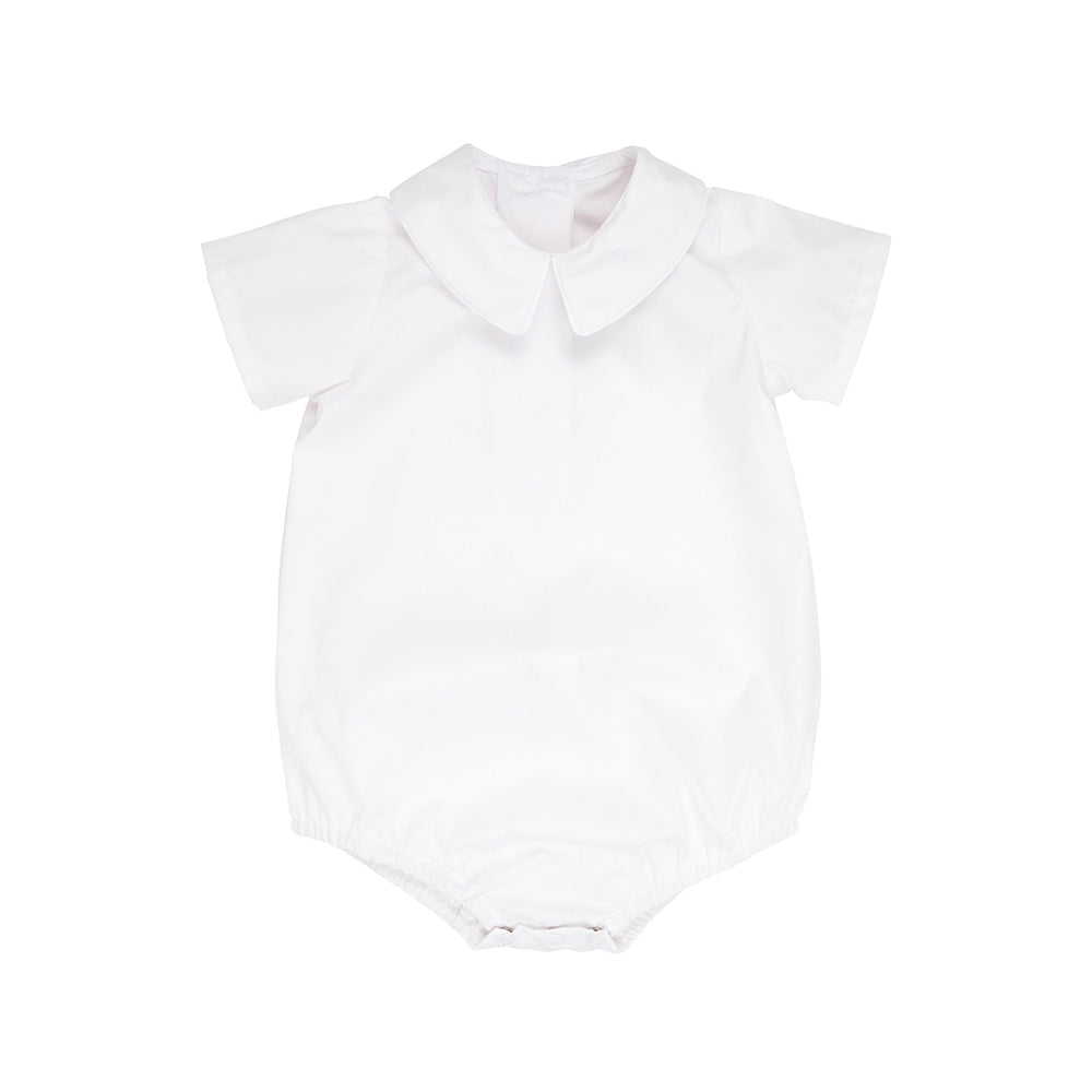 Peter Pan Collar Short Sleeve Shirt-Broadcloth