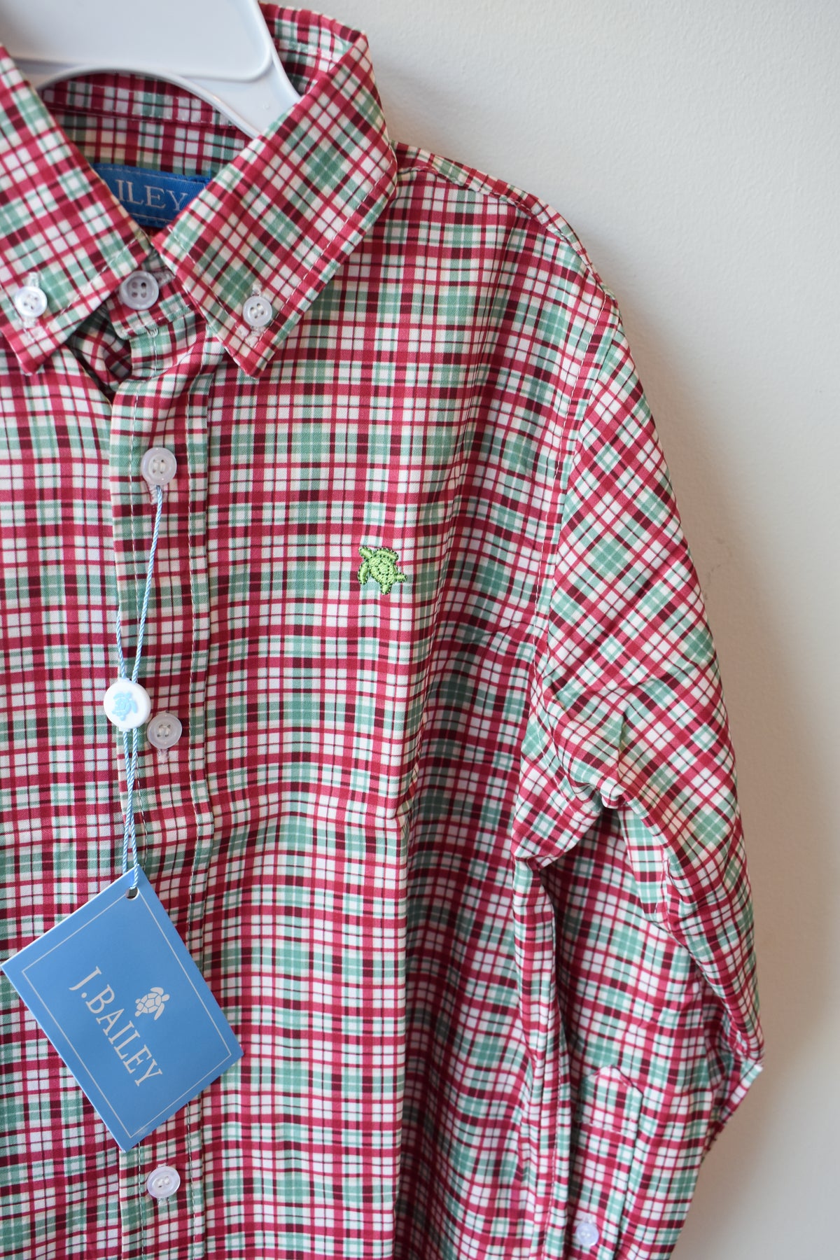 Performance Button Down Dress Shirt-Jolly Plaid