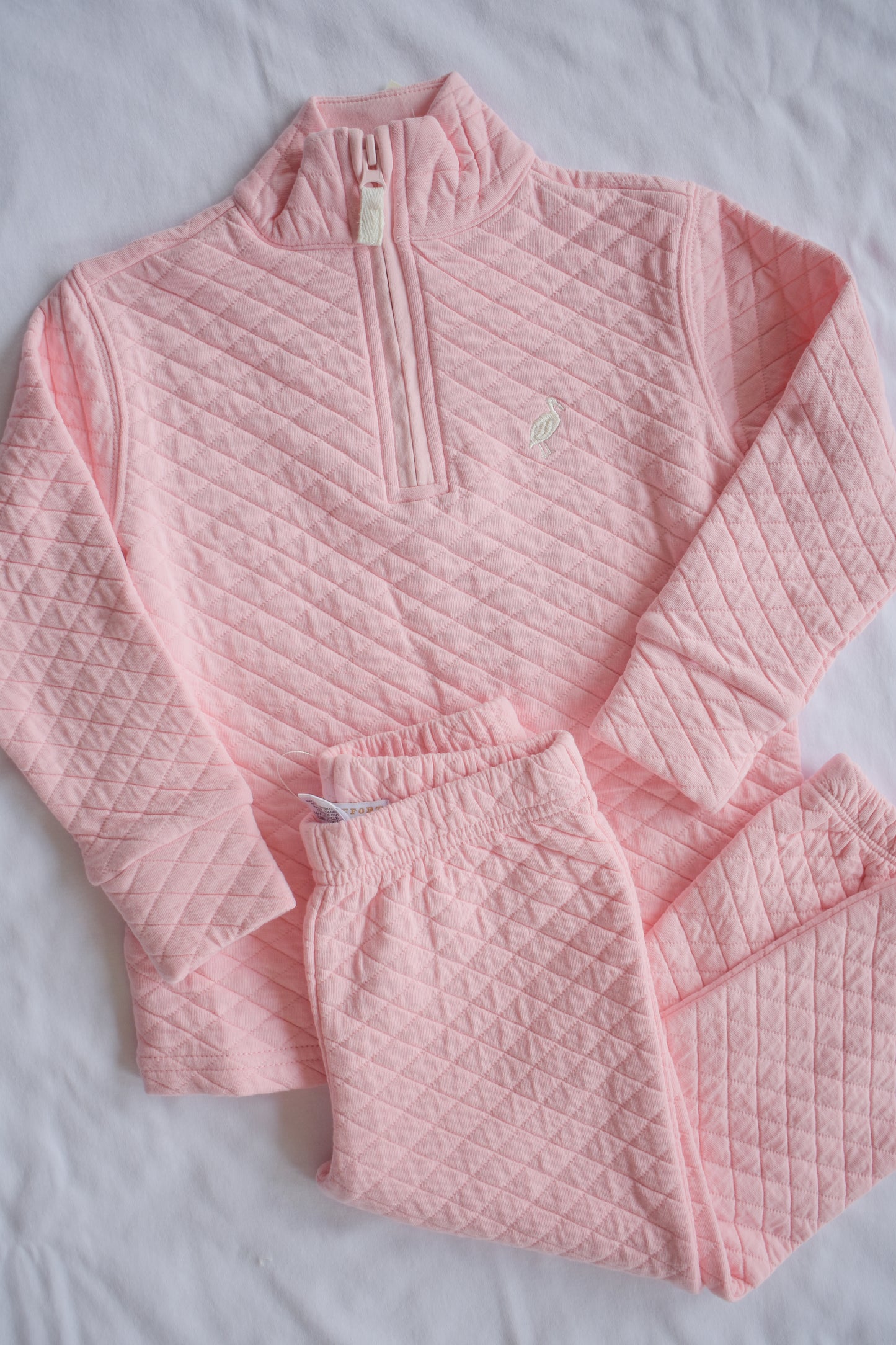 Gates Sweeney Quilted Sweatpants-Sandpearl Pink