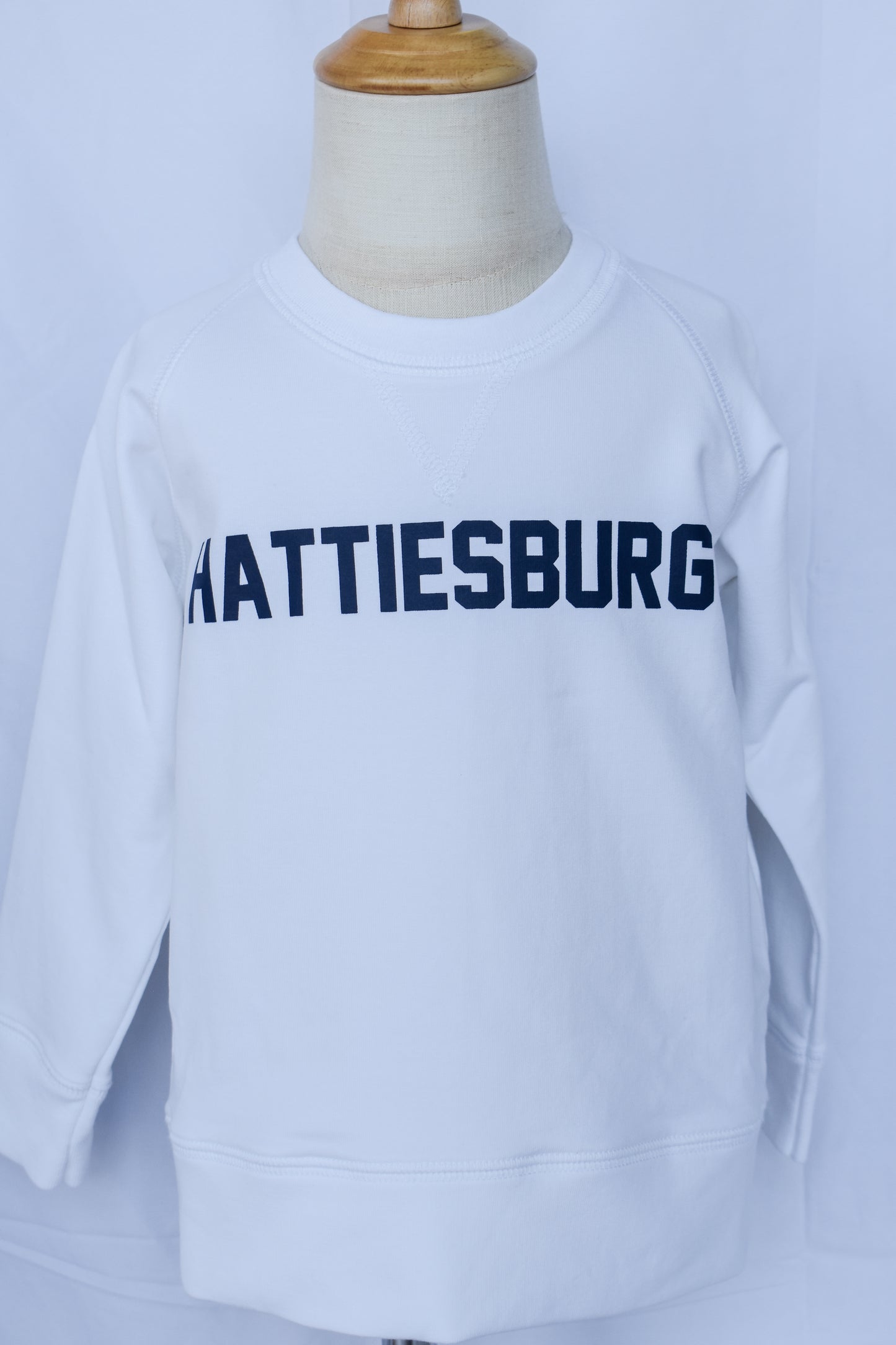 "Hattiesburg" City Hopper Sweatshirt-Worth Ave White/Navy