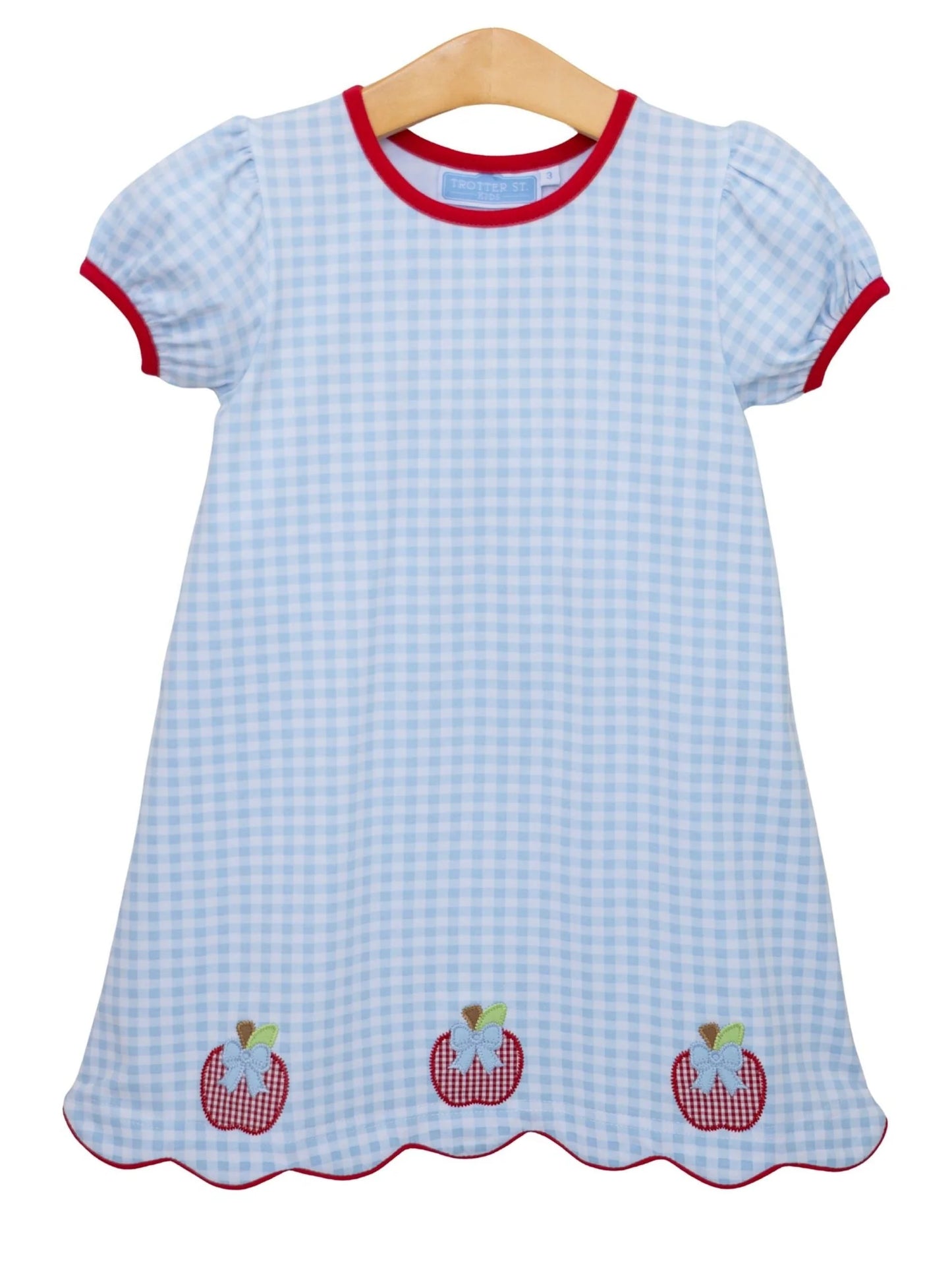 Apple Trio Scallop Trim Play Dress