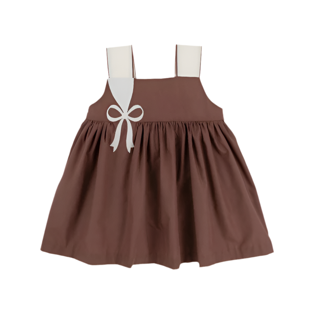 Demi Dress-Gray Bay Brown
