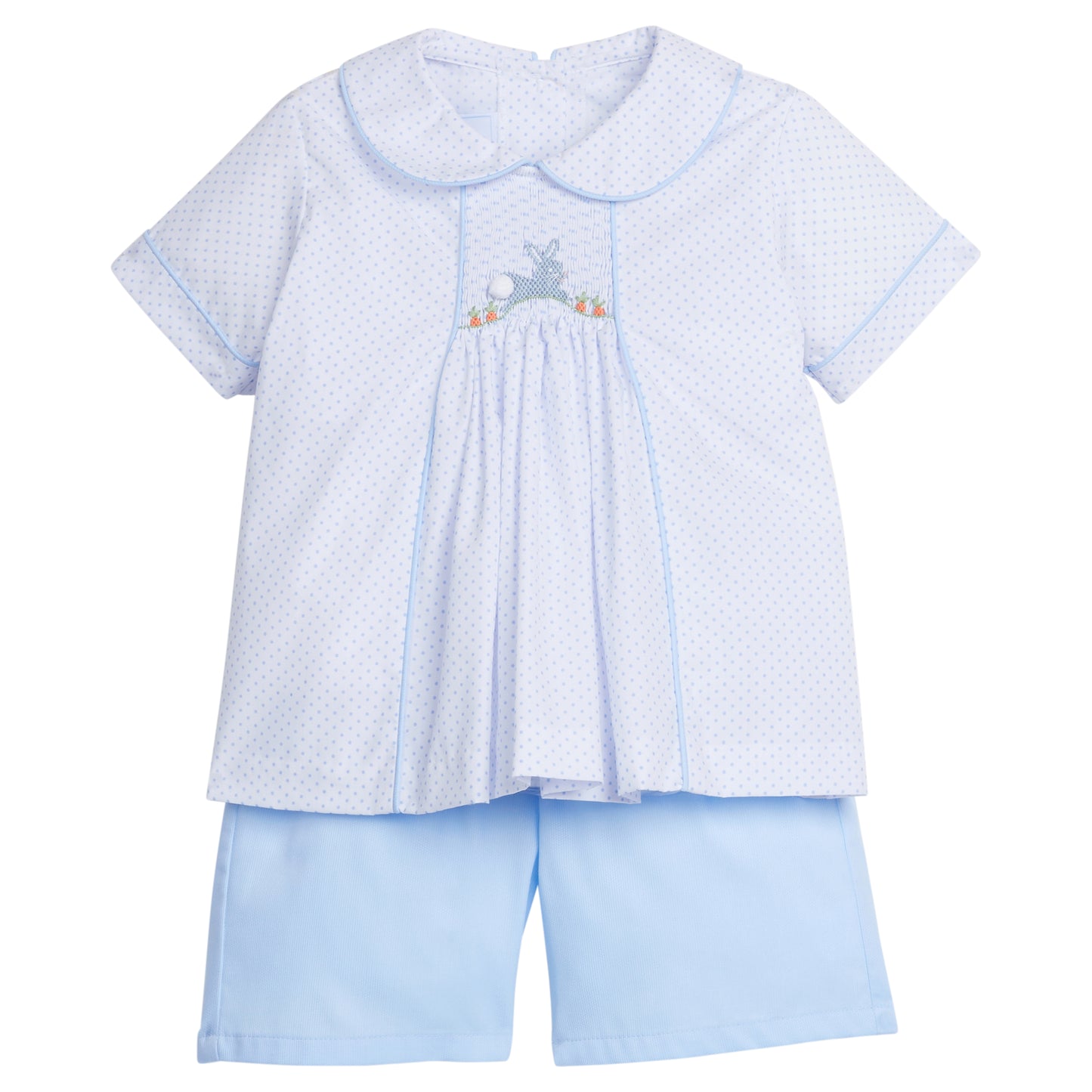 Chest Smocked Short Set - Bunny