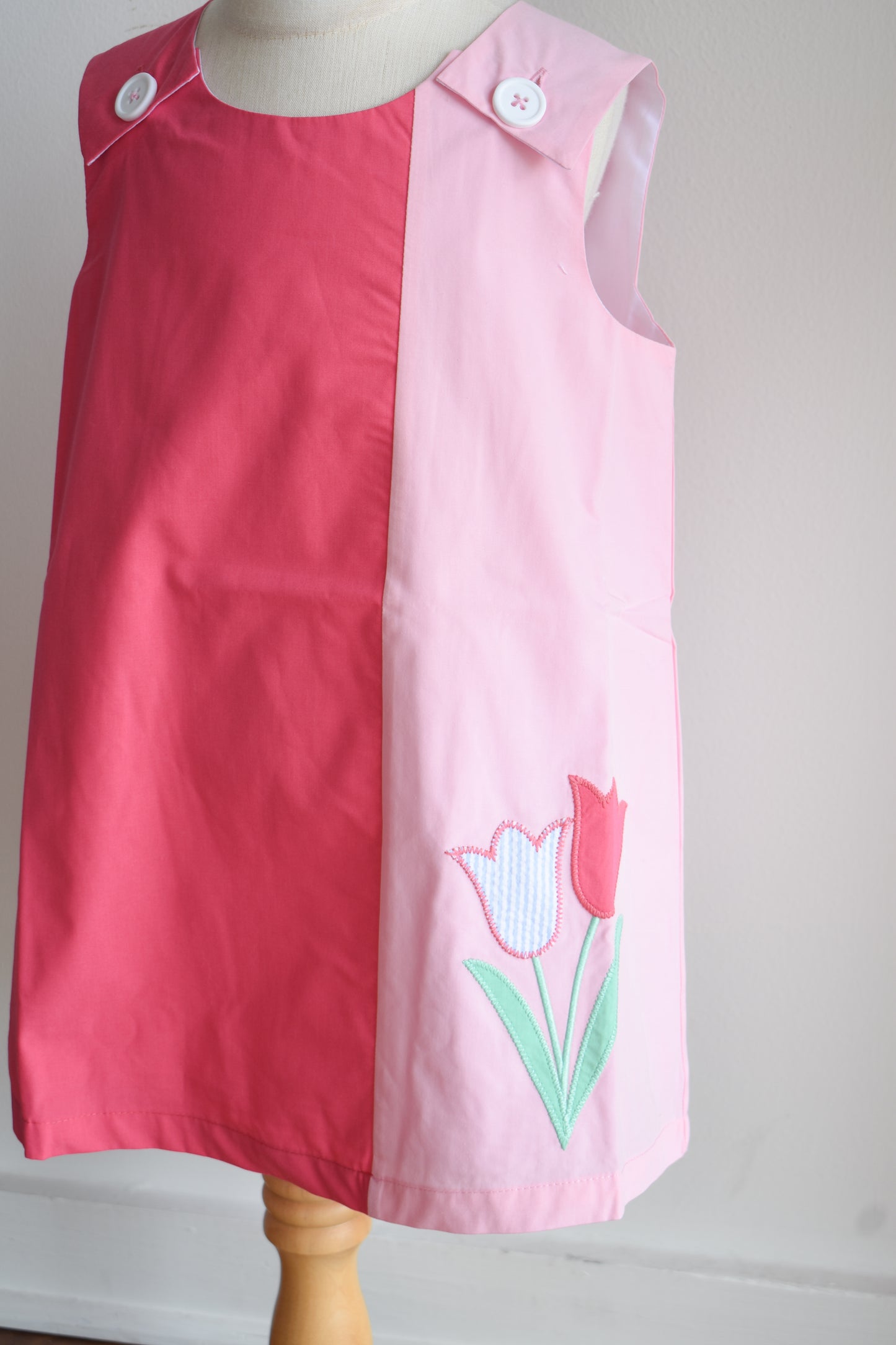 Caroline Colorblock Jumper-Palm Springs Punch/Sandpearl