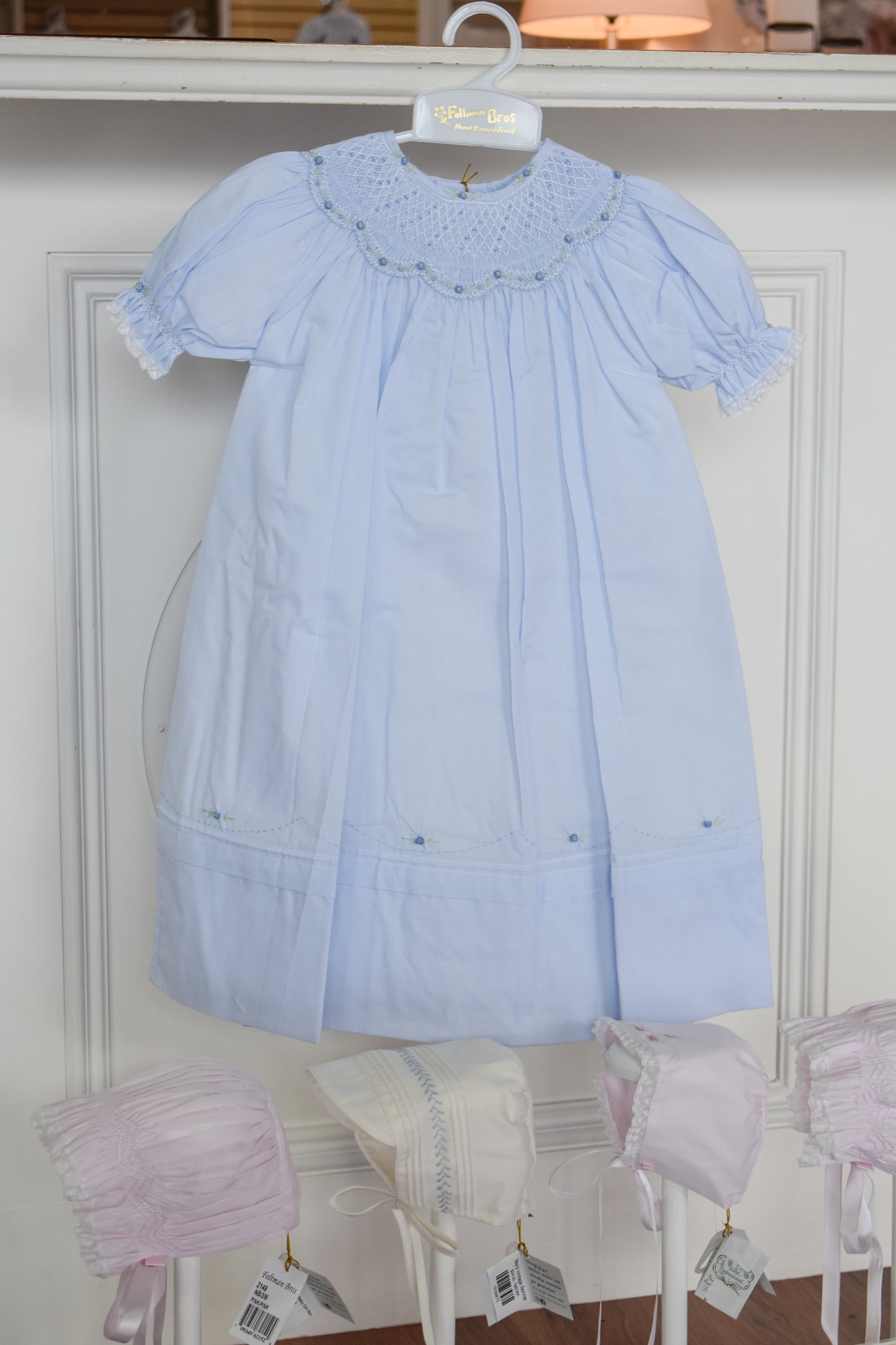 Rosette Smocked Bishop Dress