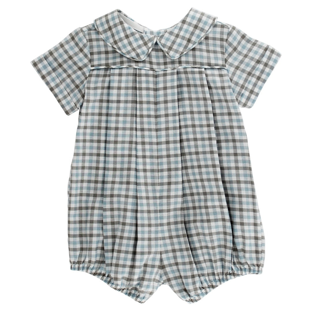 Pebbled Sky Plaid Boy Bubble