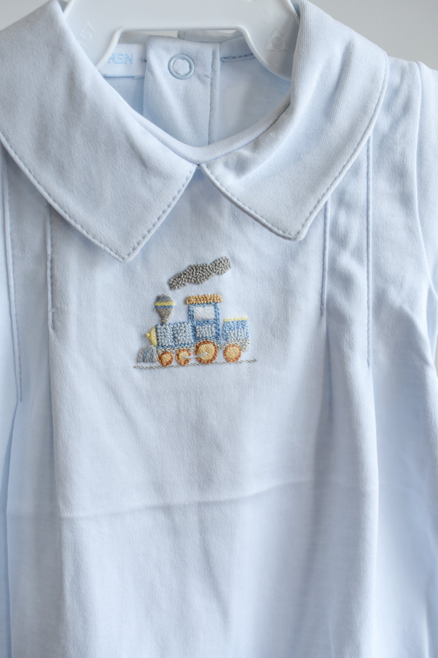Choo Choo Train Hand Embroidered Bubble