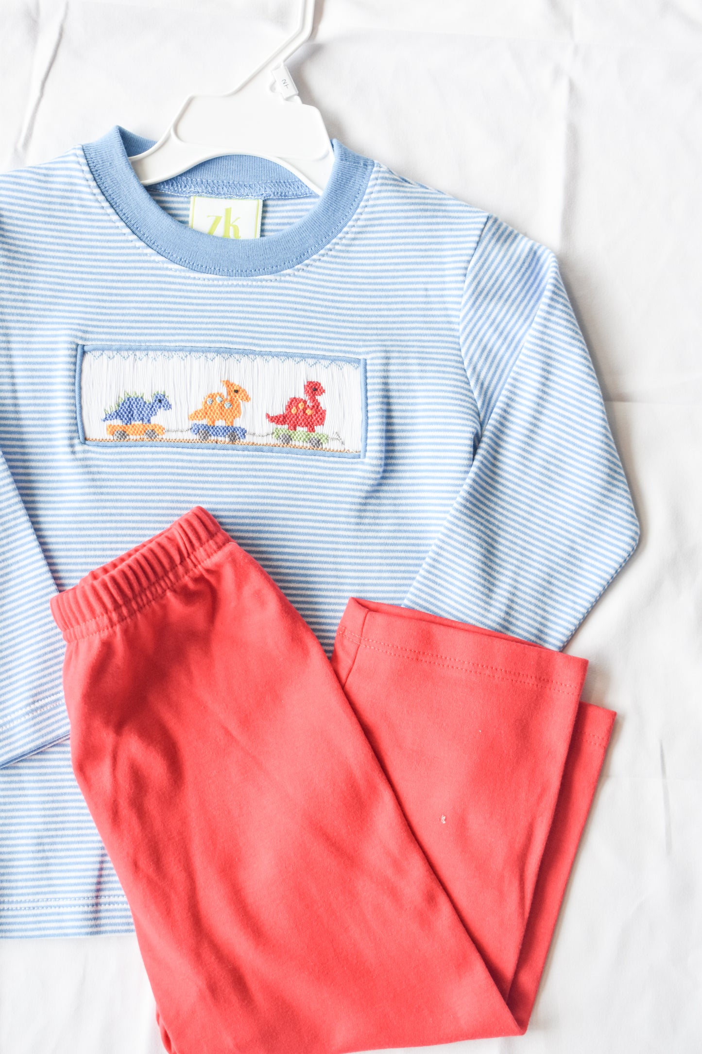 Little Dino Dude Smocked L/S Harry's Play Tee