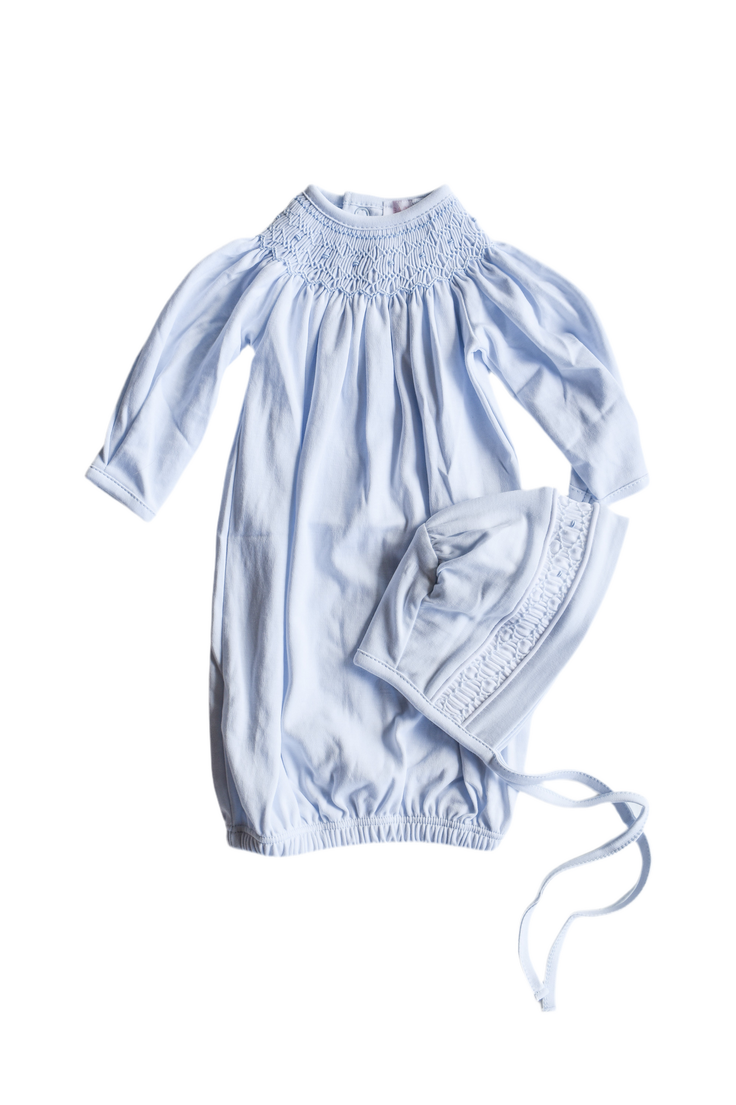 Heaven Sent Blue Bishop Gown/Bonnet Set