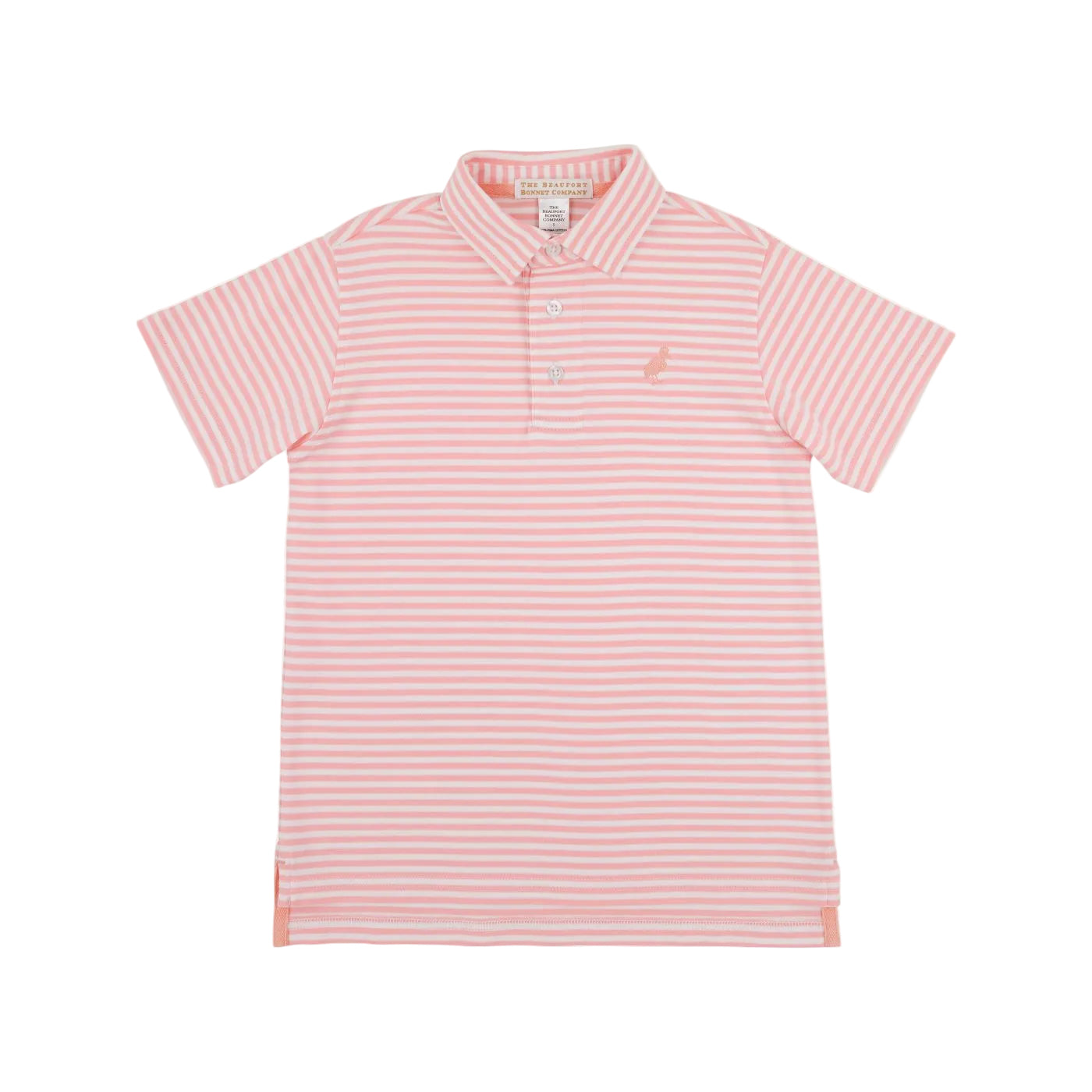 Prim and Proper Polo-Sanibel Salmon Stripe