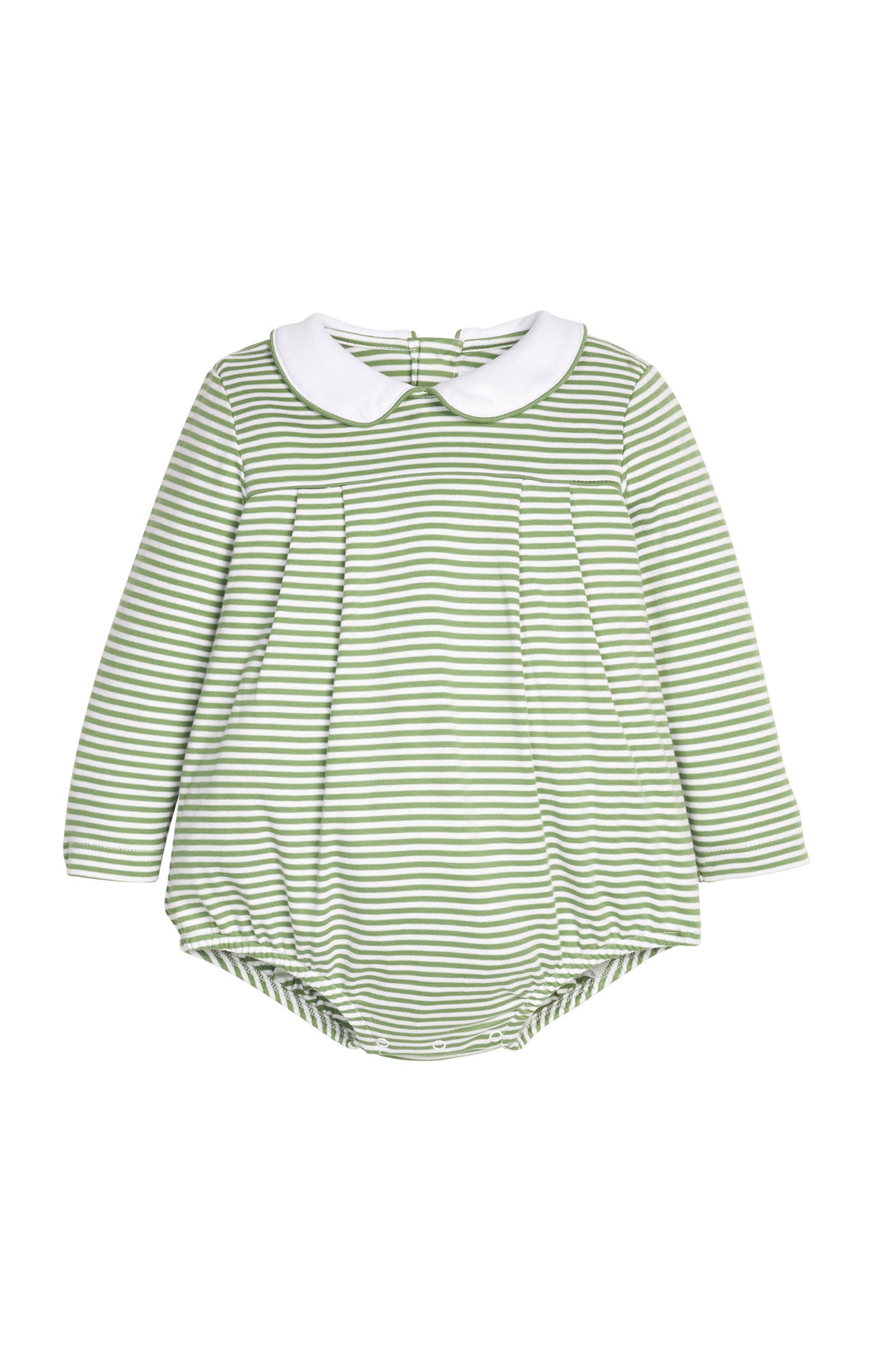 Pleated Peter Pan Bubble-Watercress Stripe