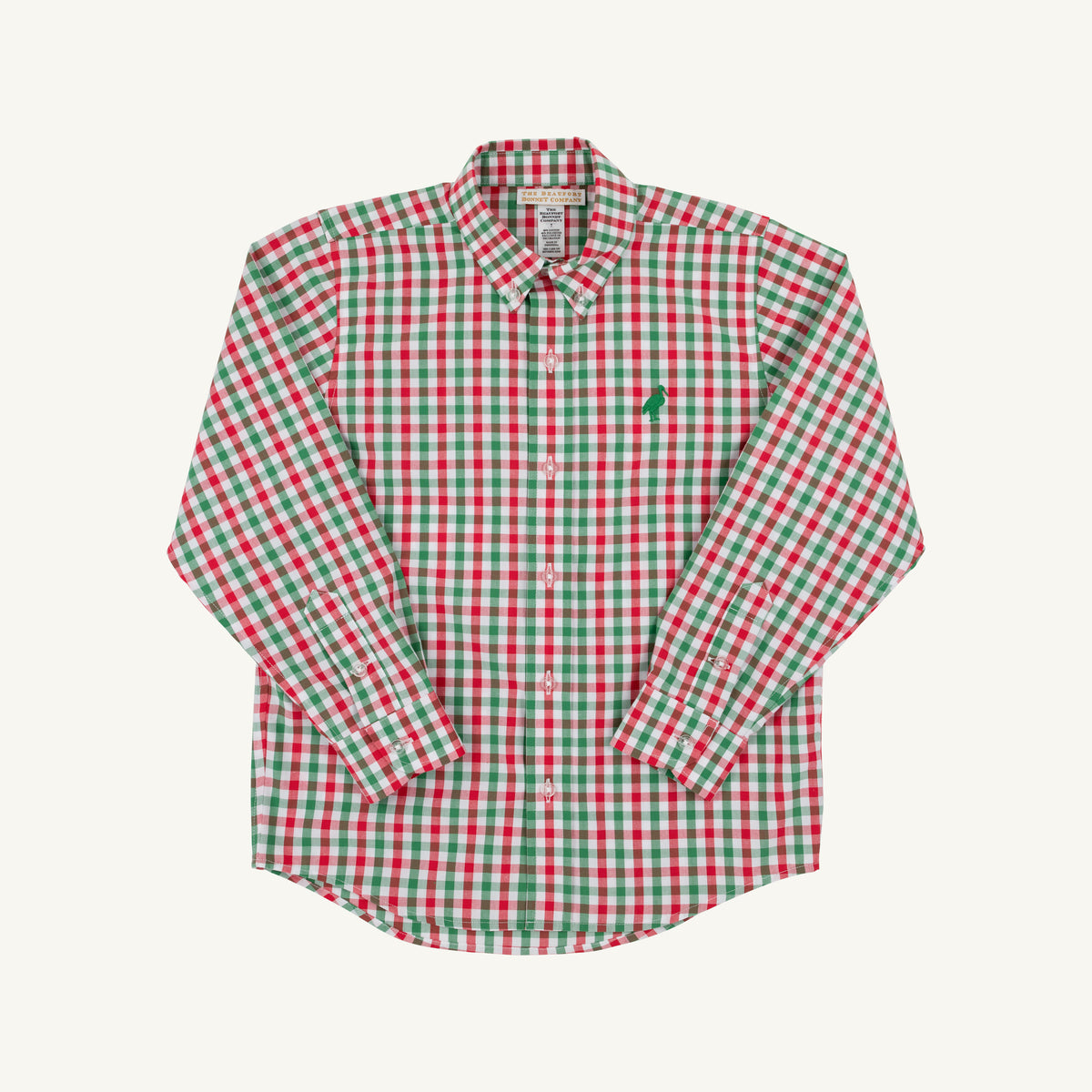 Dean’s List Dress Shirt-Red/Green Gingham