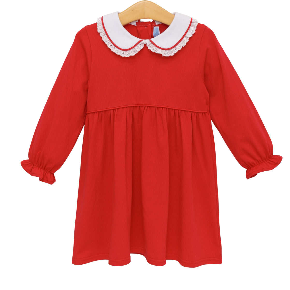 Eleanor Long Sleeve Knit Dress-Red