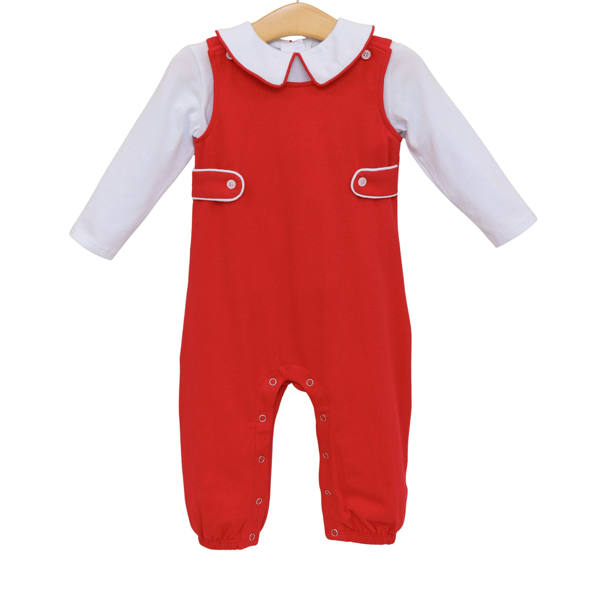 Elijah Knit Jon Jon Set-Red