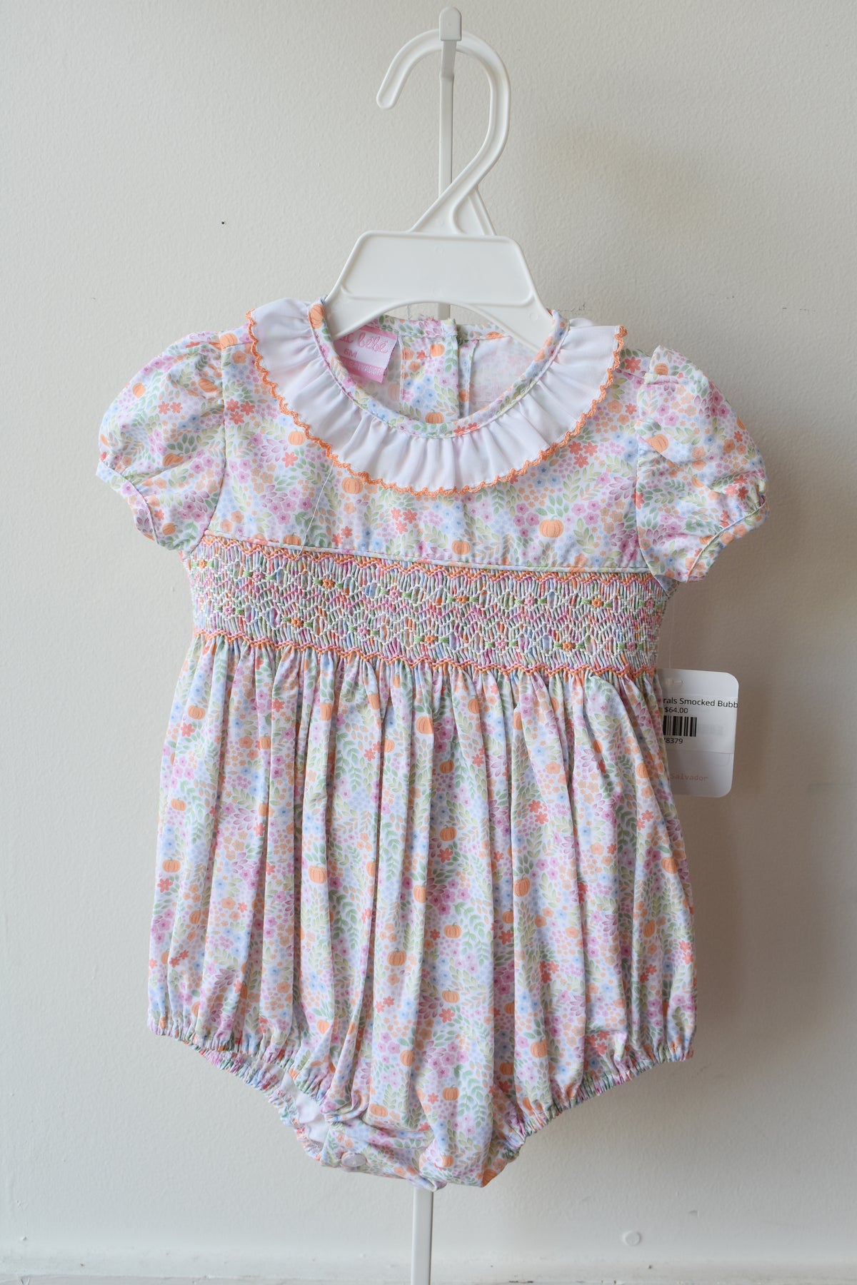 Pumpkin Patch Florals Smocked Bubble