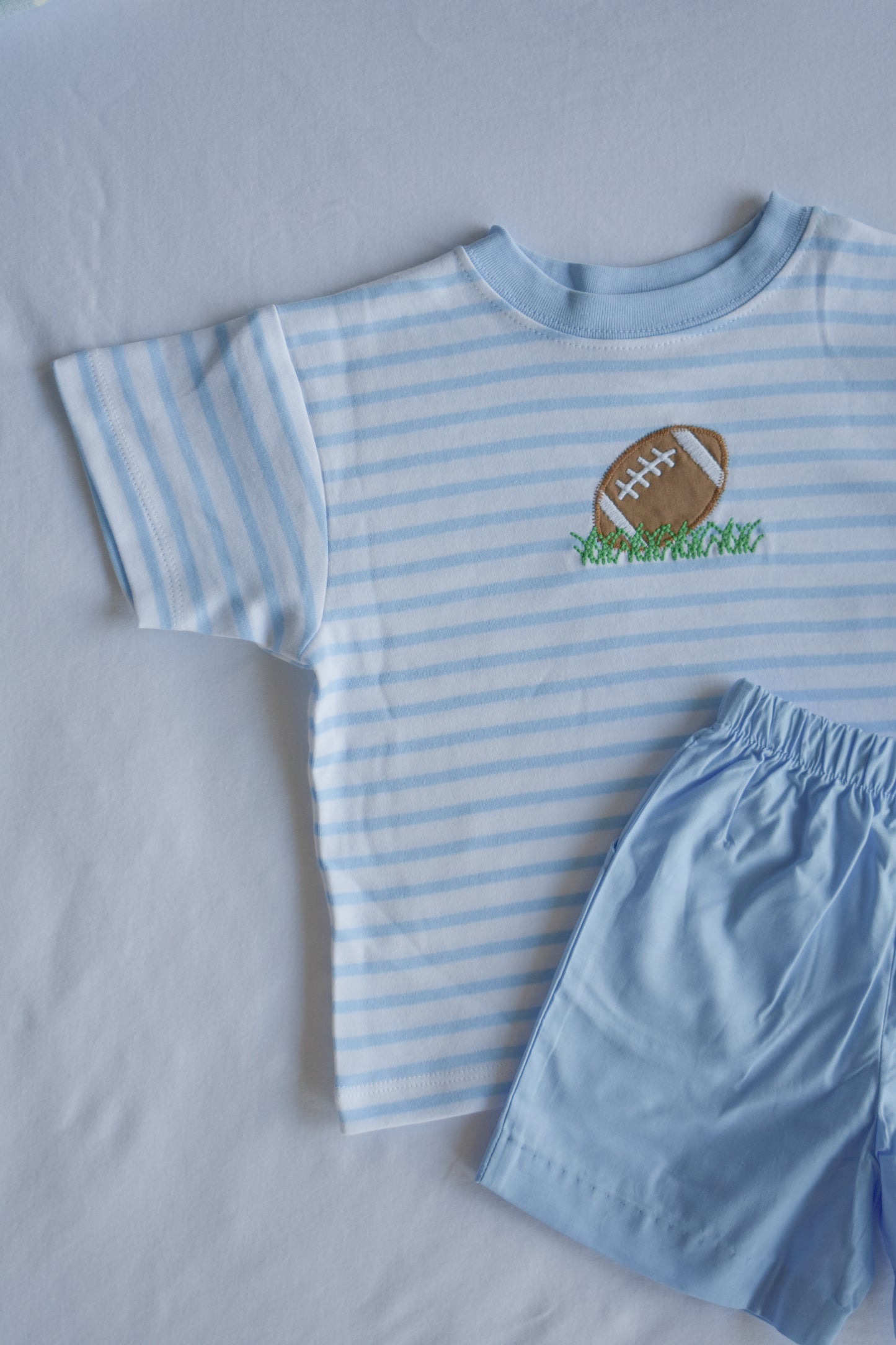 Tiny Touchdowns-Boys Knit Short Set