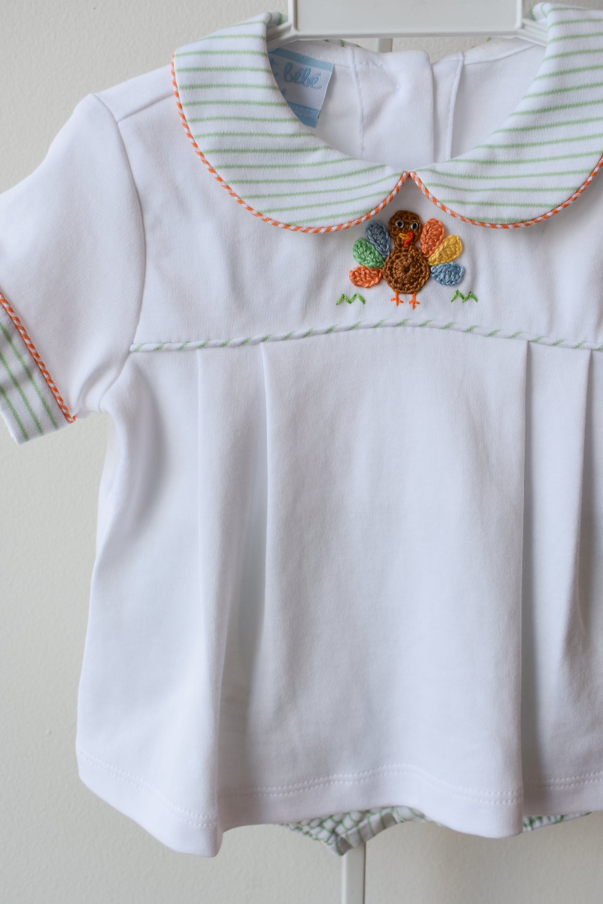 Gobble Gobble Boy’s Collared Knit Diaper/Short Set