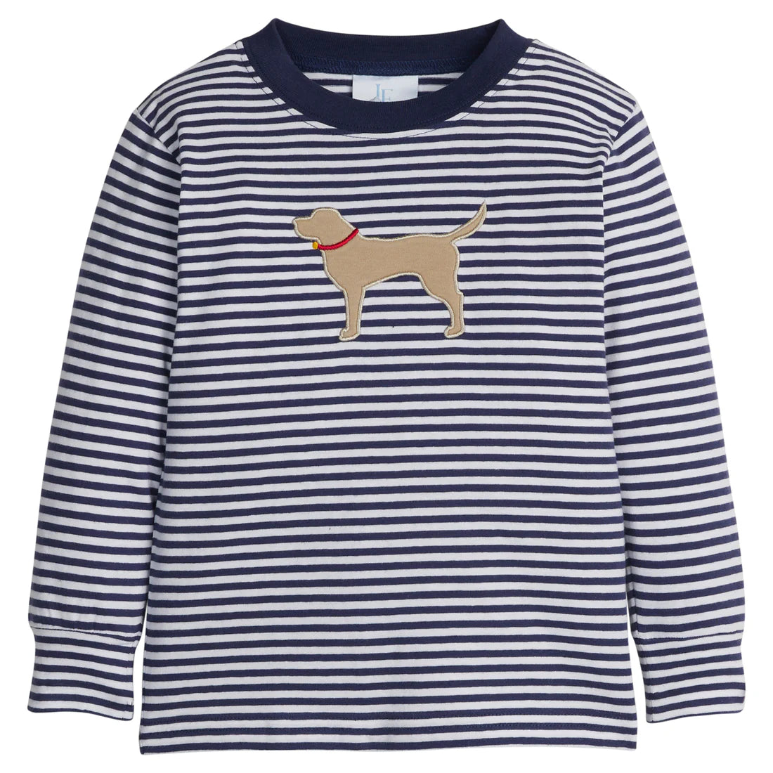 Tail Wag'n Striped Applique LS T-Shirt