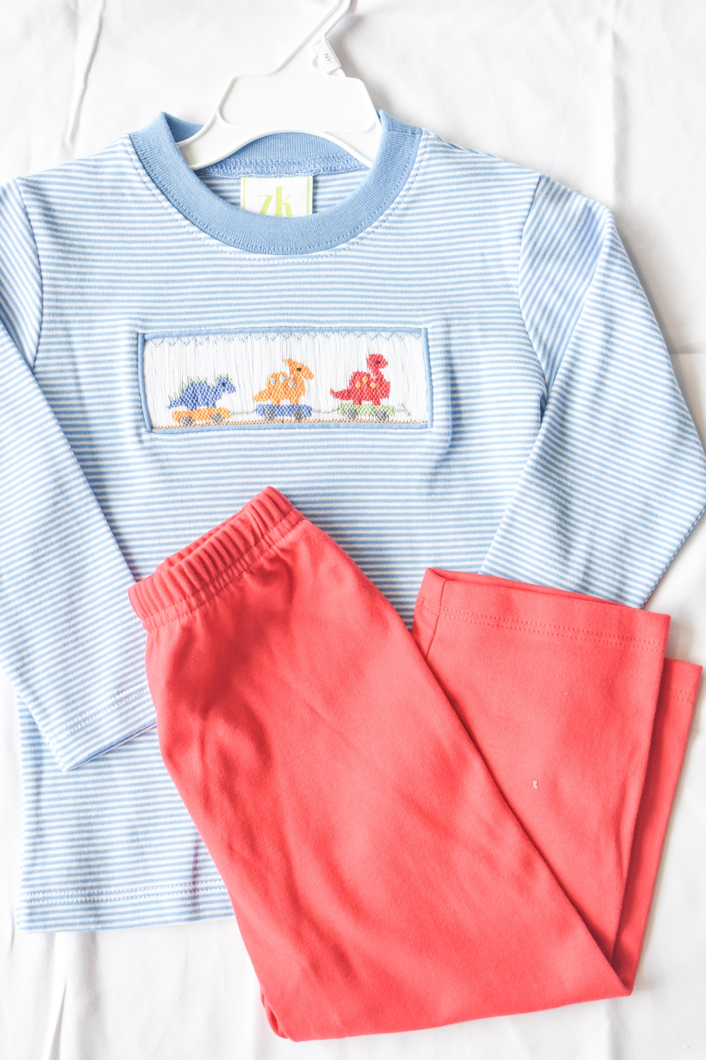 Little Dino Dude Smocked L/S Harry's Play Tee