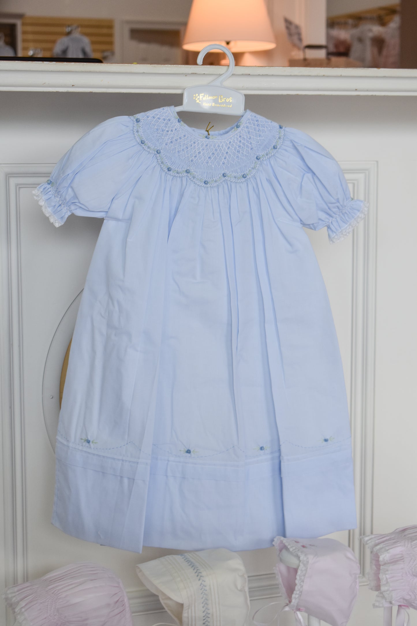 Rosette Smocked Bishop Dress