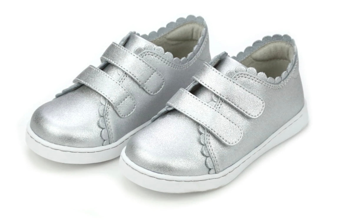 Caroline Scalloped Sneaker-Glitter Silver