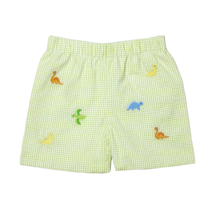 Sweet Green Seersucker Dino Play Set