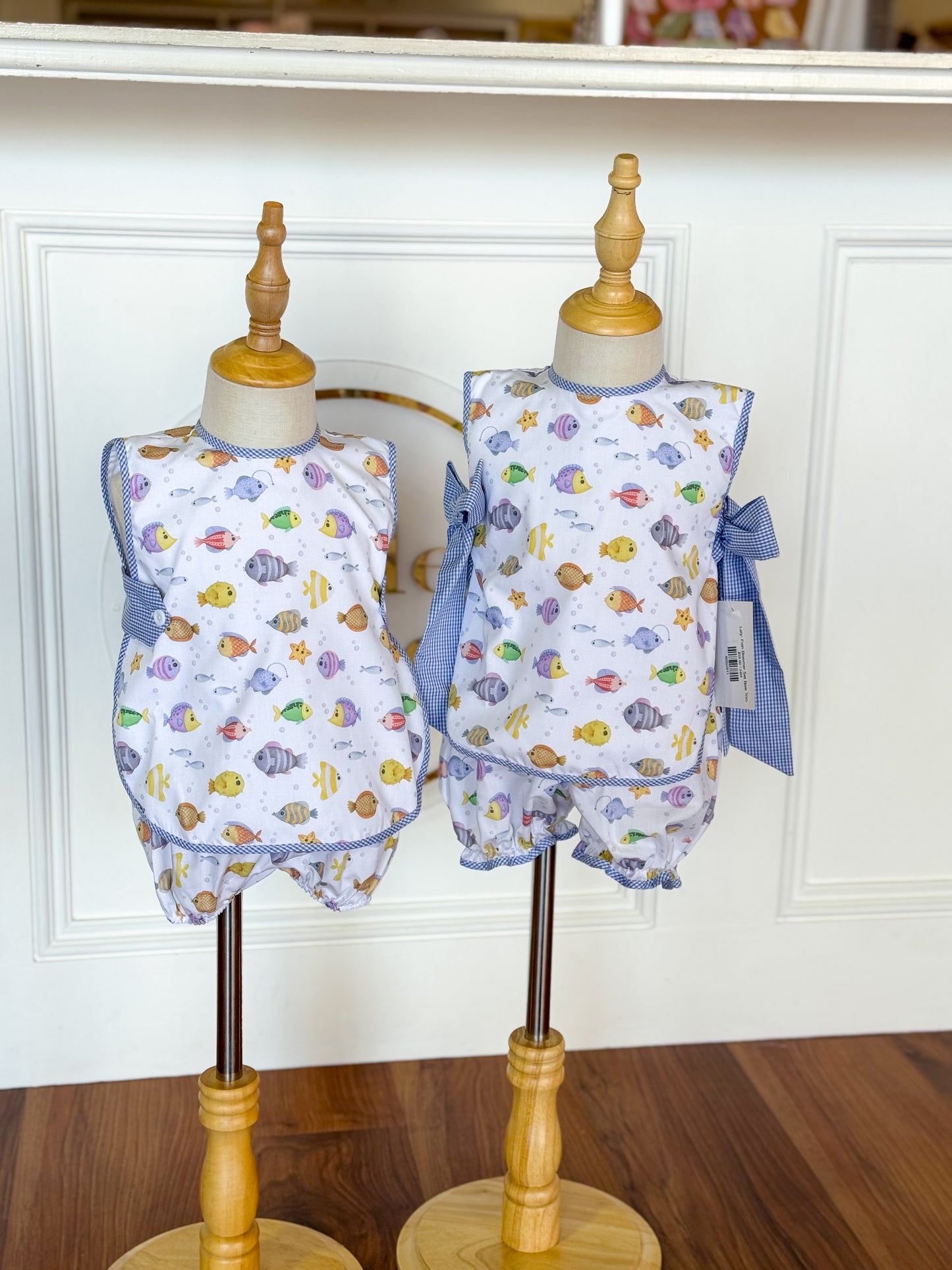 Laly- Fish Bloomer Set Bow Trim