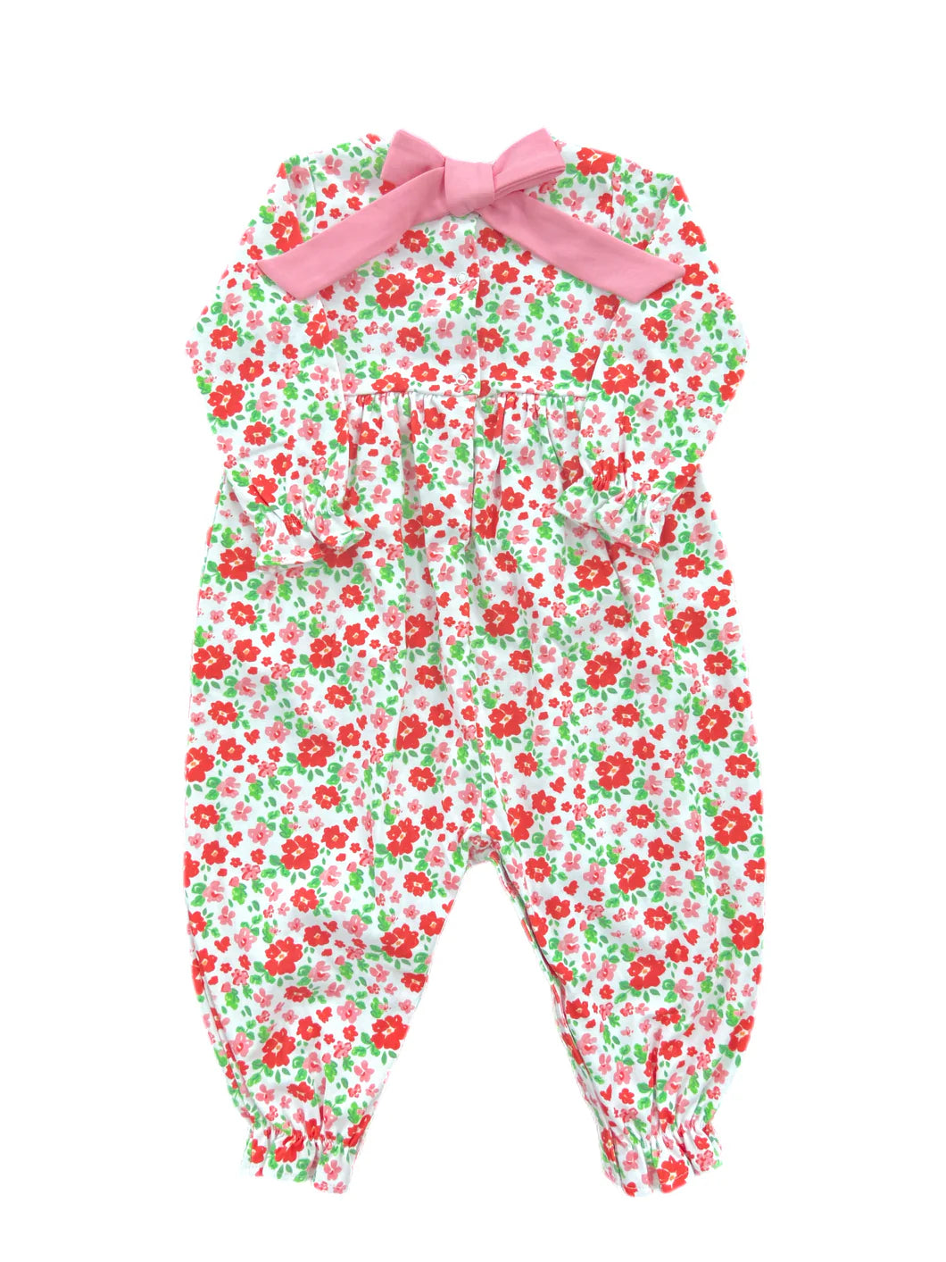 Isla Knit Long Bubble, Red & Pink Floral