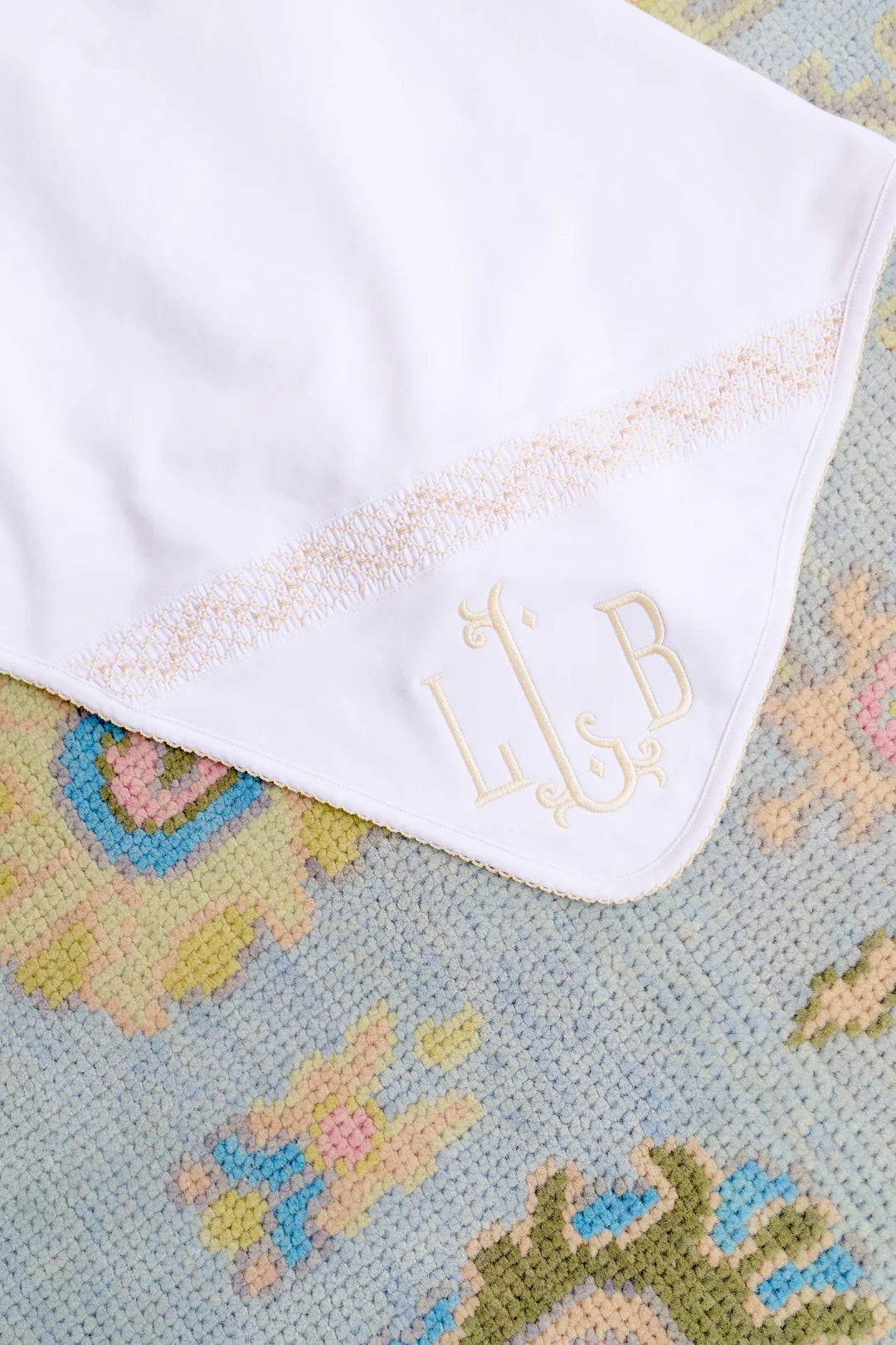 Sweetly Smocked Blessing Blanket