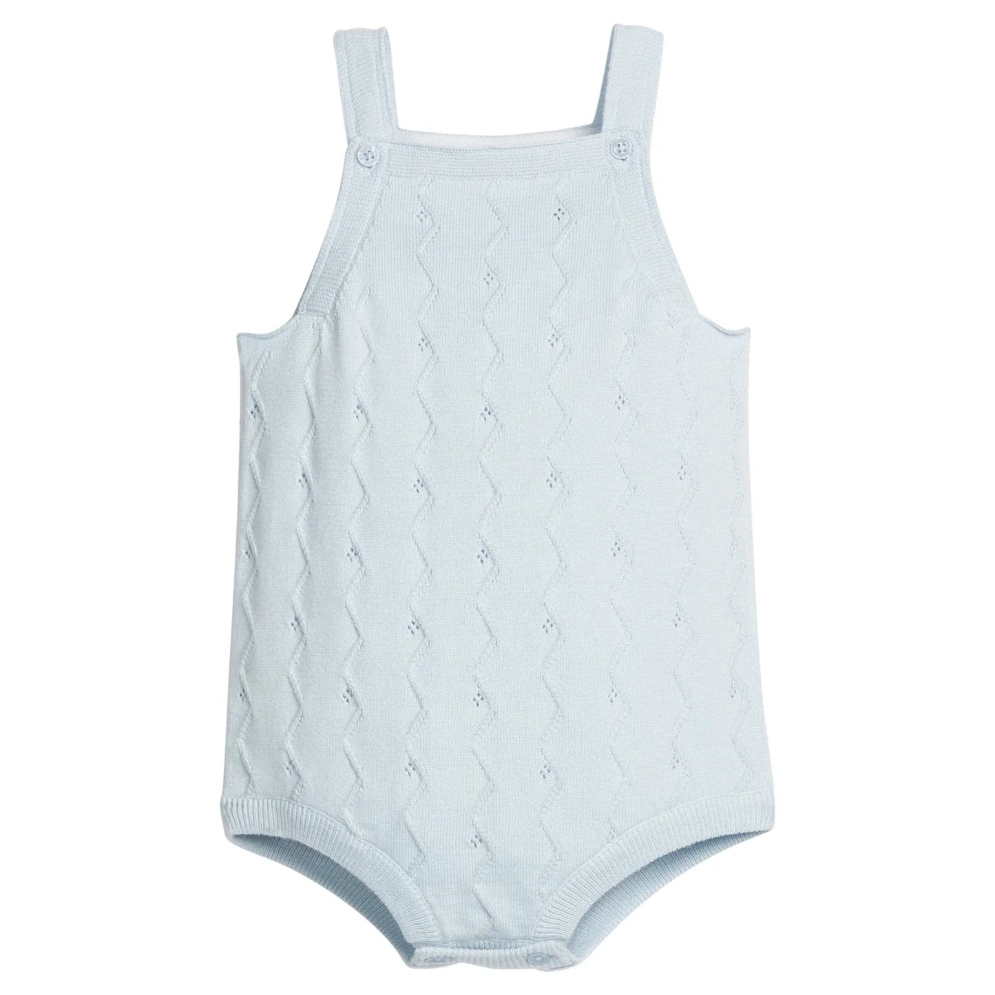 Blue Pointelle Knit Bubble