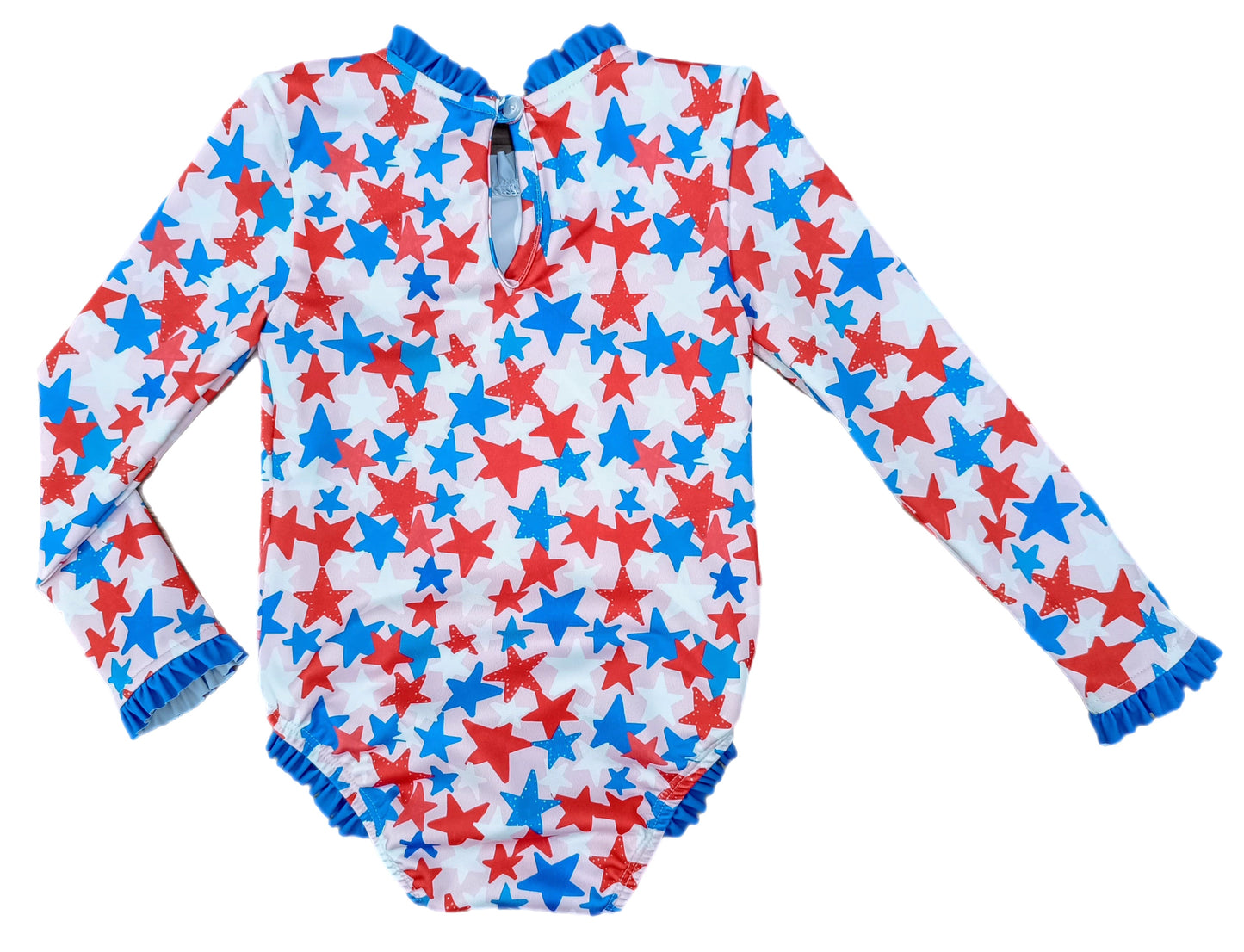 Red, White, and Boom! Leighton One Piece Rash Guard Swim