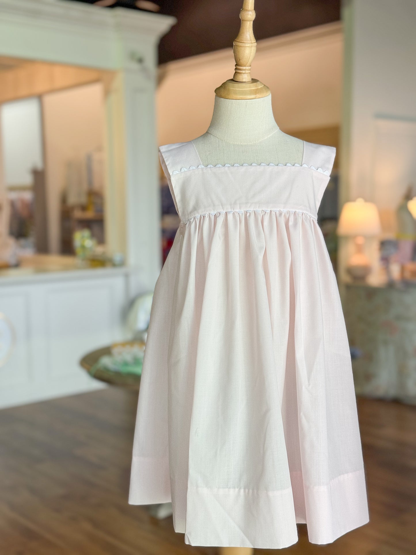 She Is Blushing Scalloped Sun Dress