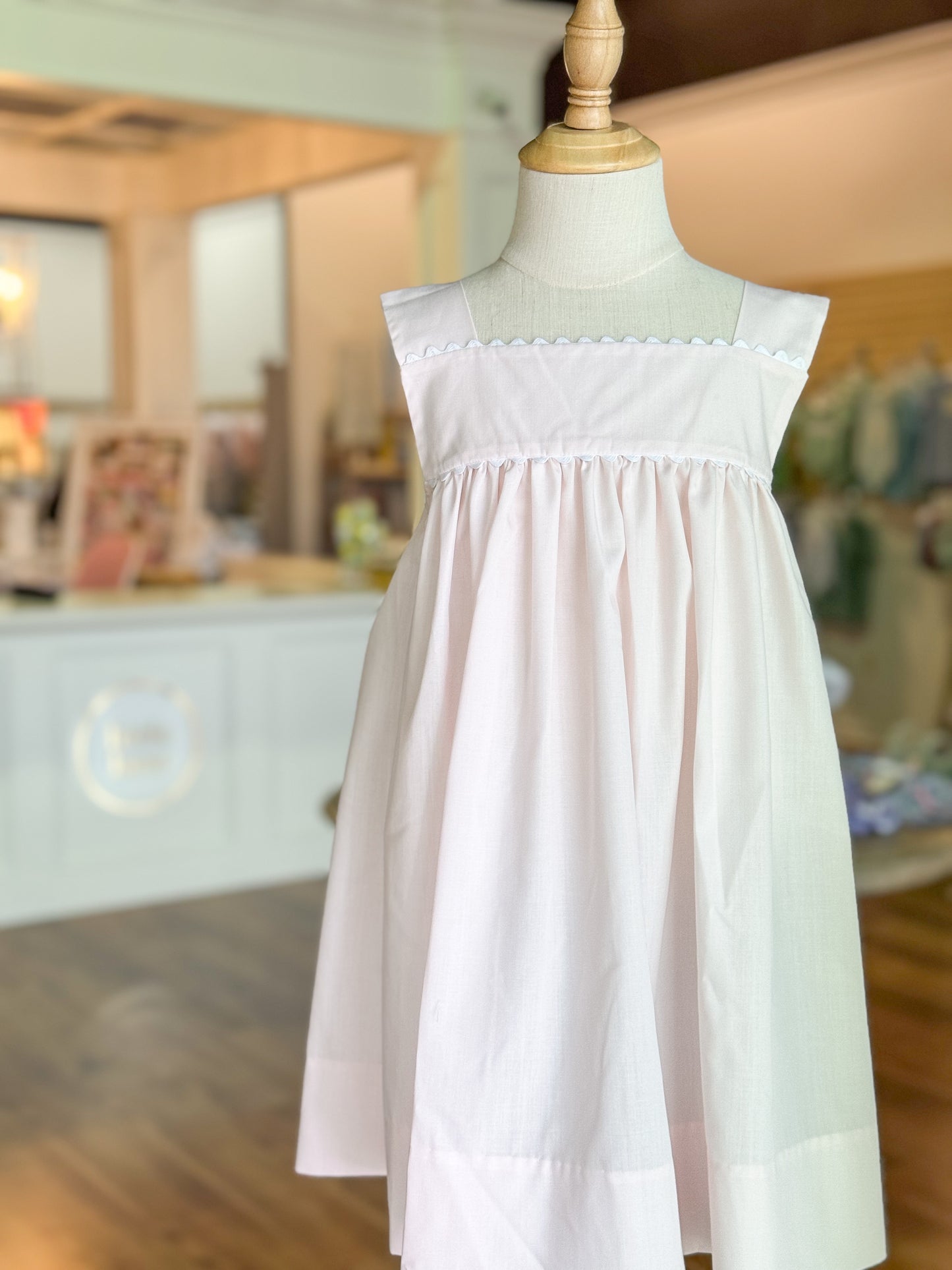 She Is Blushing Scalloped Sun Dress