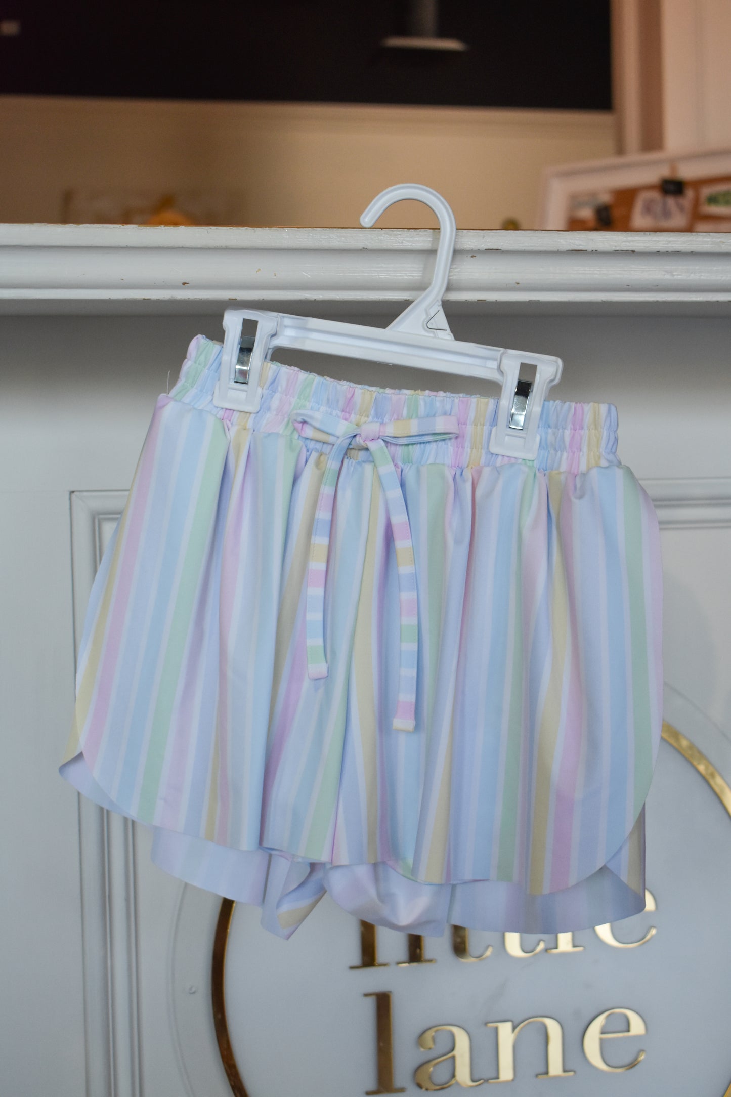 Butterfly Shorts-Pastel Stripe