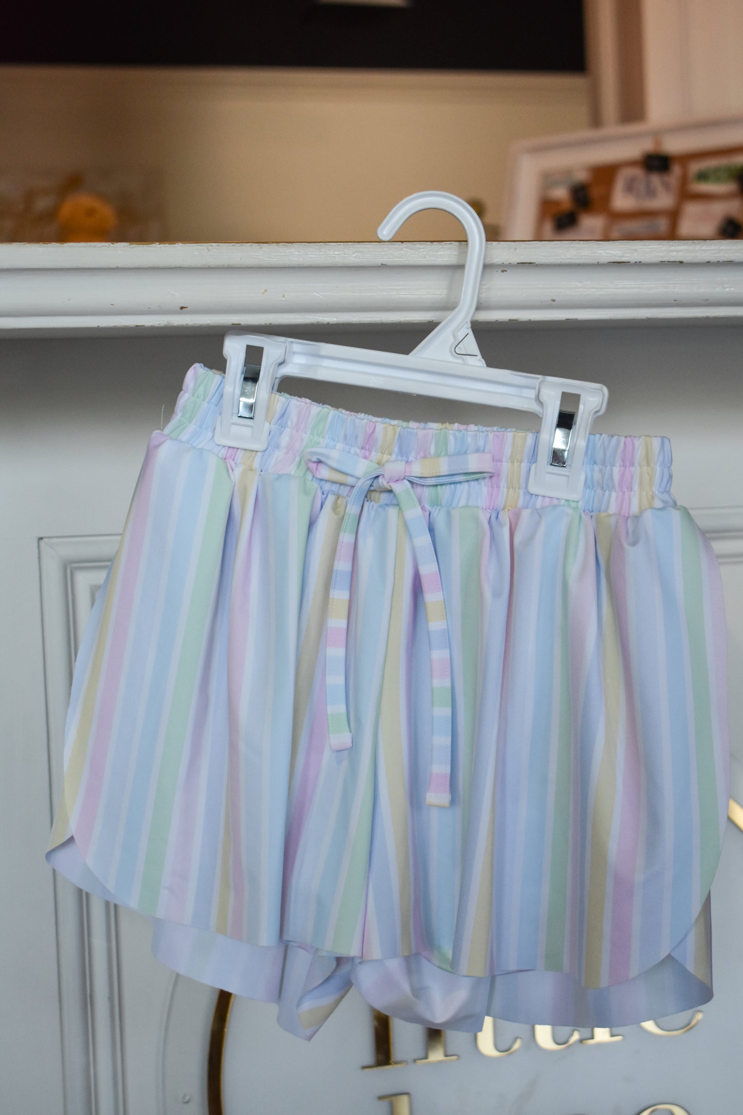 Butterfly Shorts-Pastel Stripe