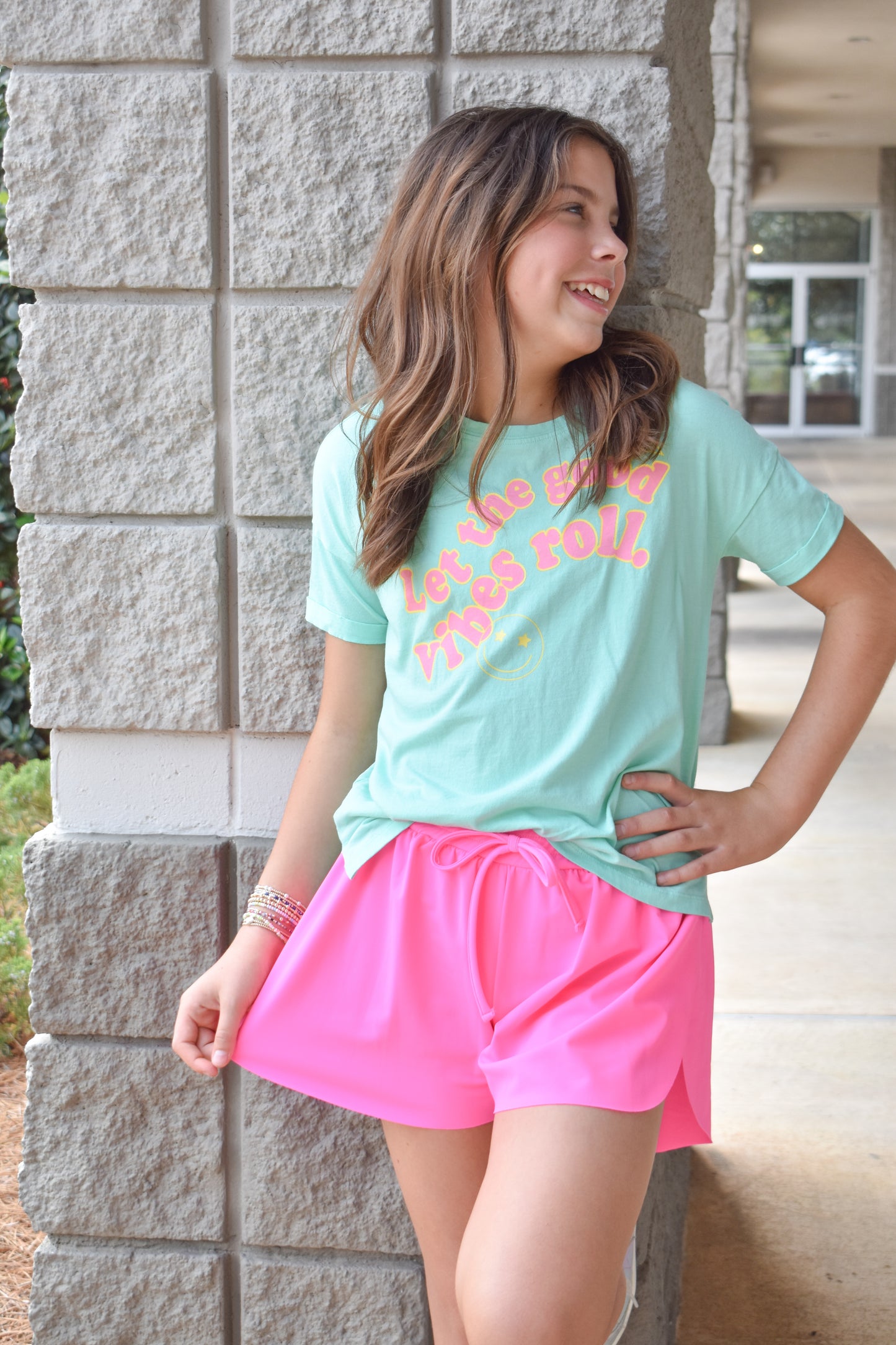 Butterfly Shorts-Bright Pink