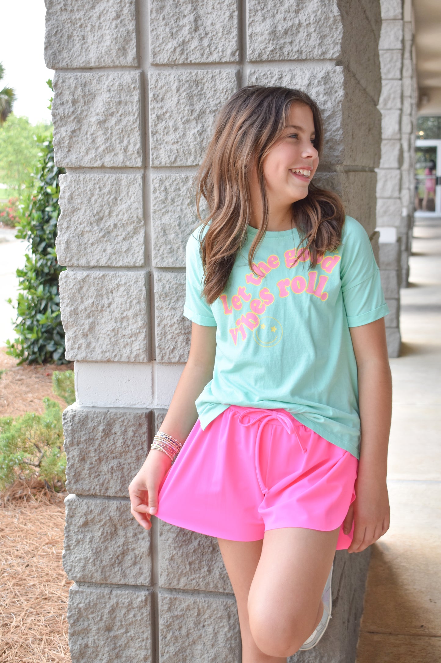 Butterfly Shorts-Bright Pink