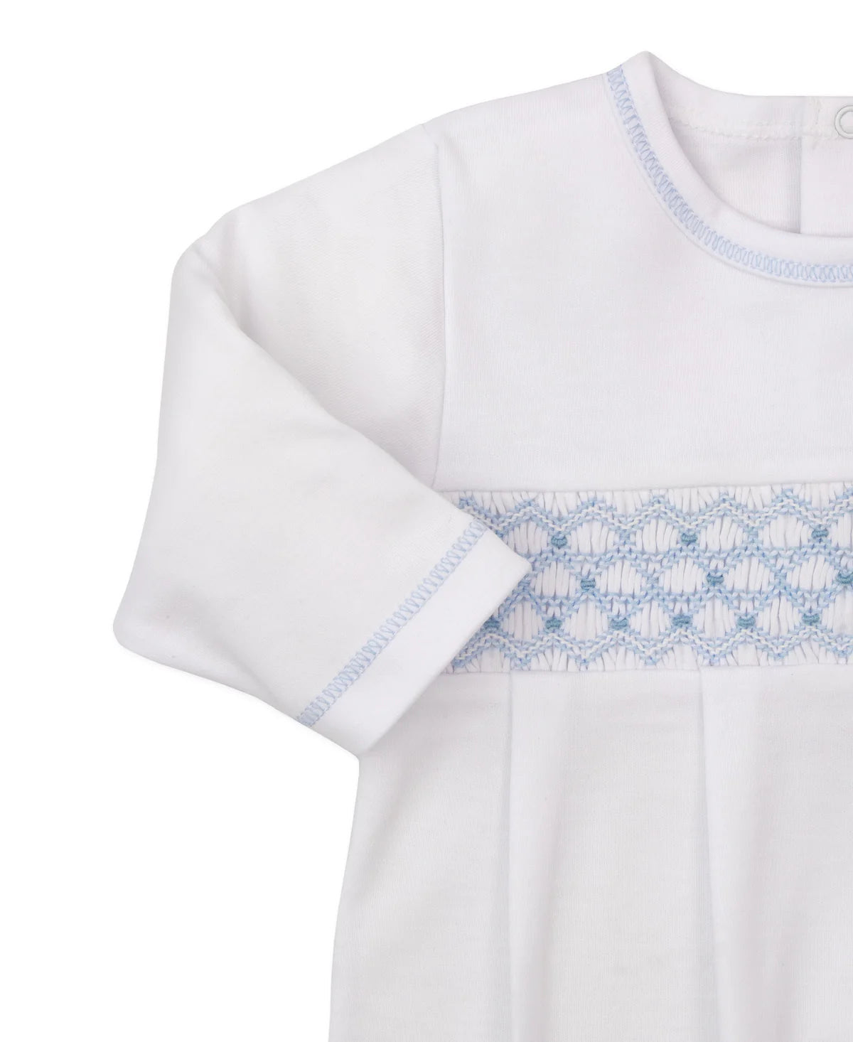Blue Hand Smocked Sack Gown