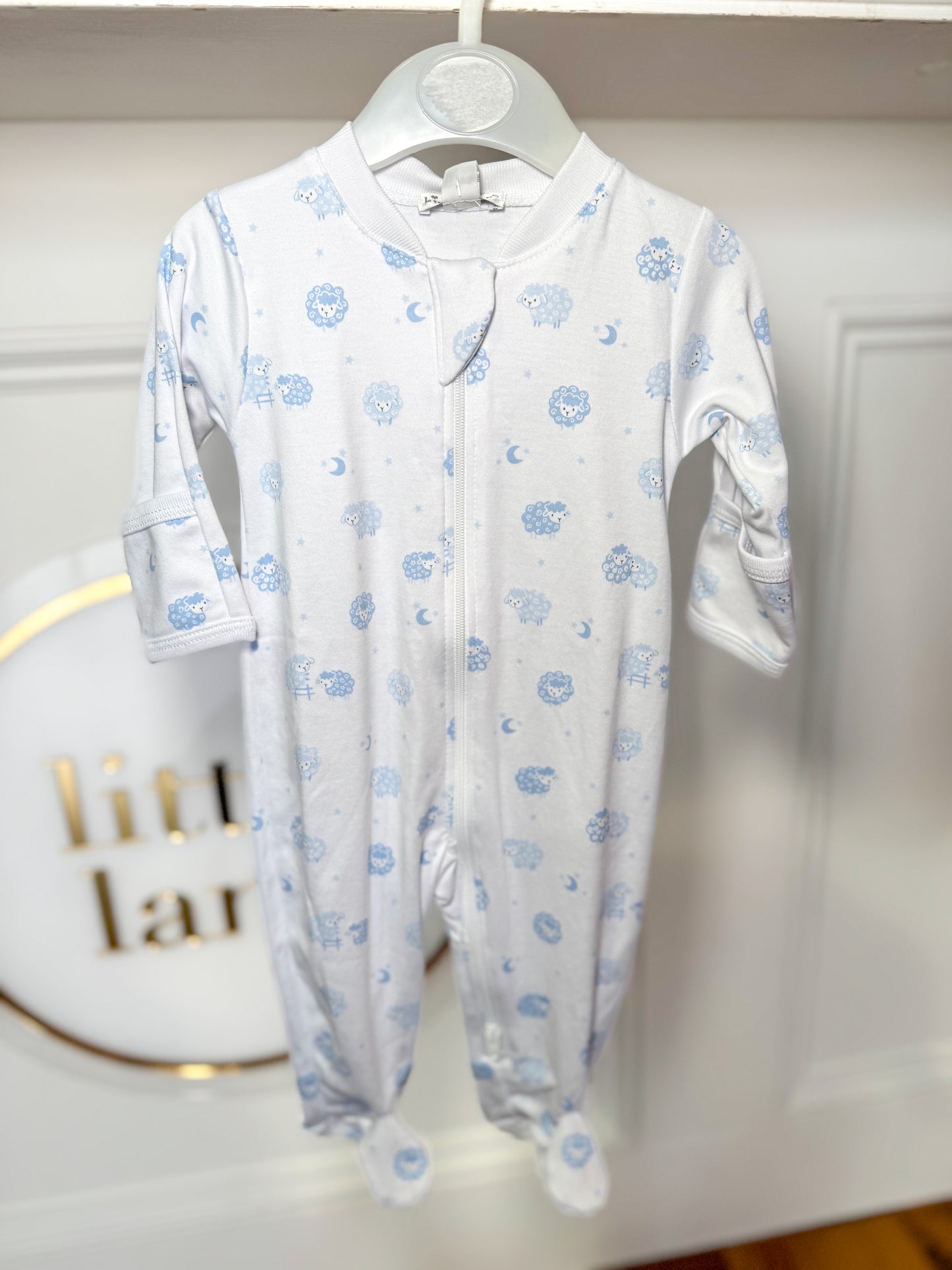 Baa Baa Blue Baby Sheep Footie