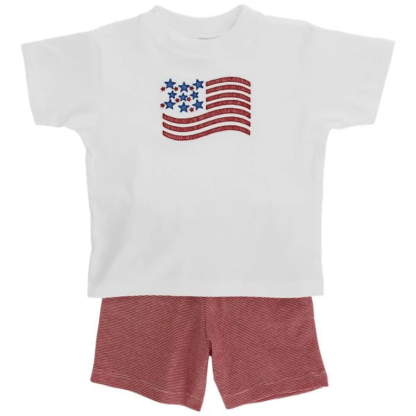 Boy's Flag Knit Short Set