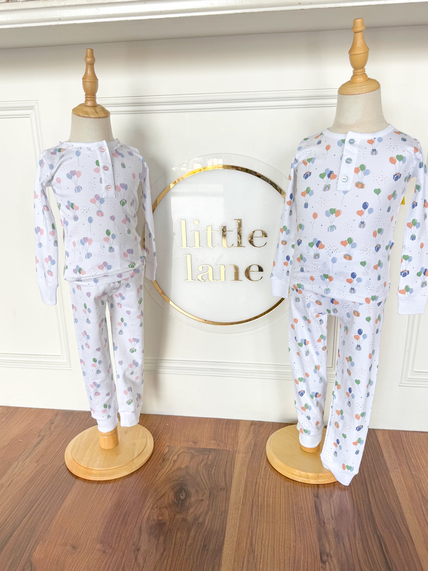 Ruffled Printed Jammies - Pink Balloons