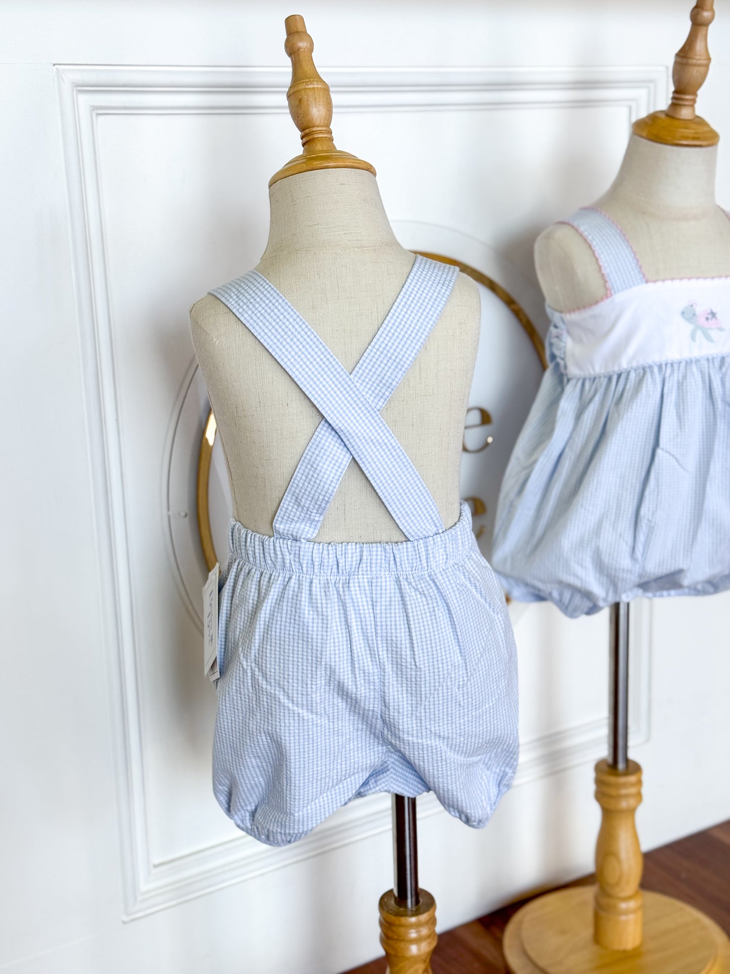 Sweet Turtle Seersucker Sunsuit