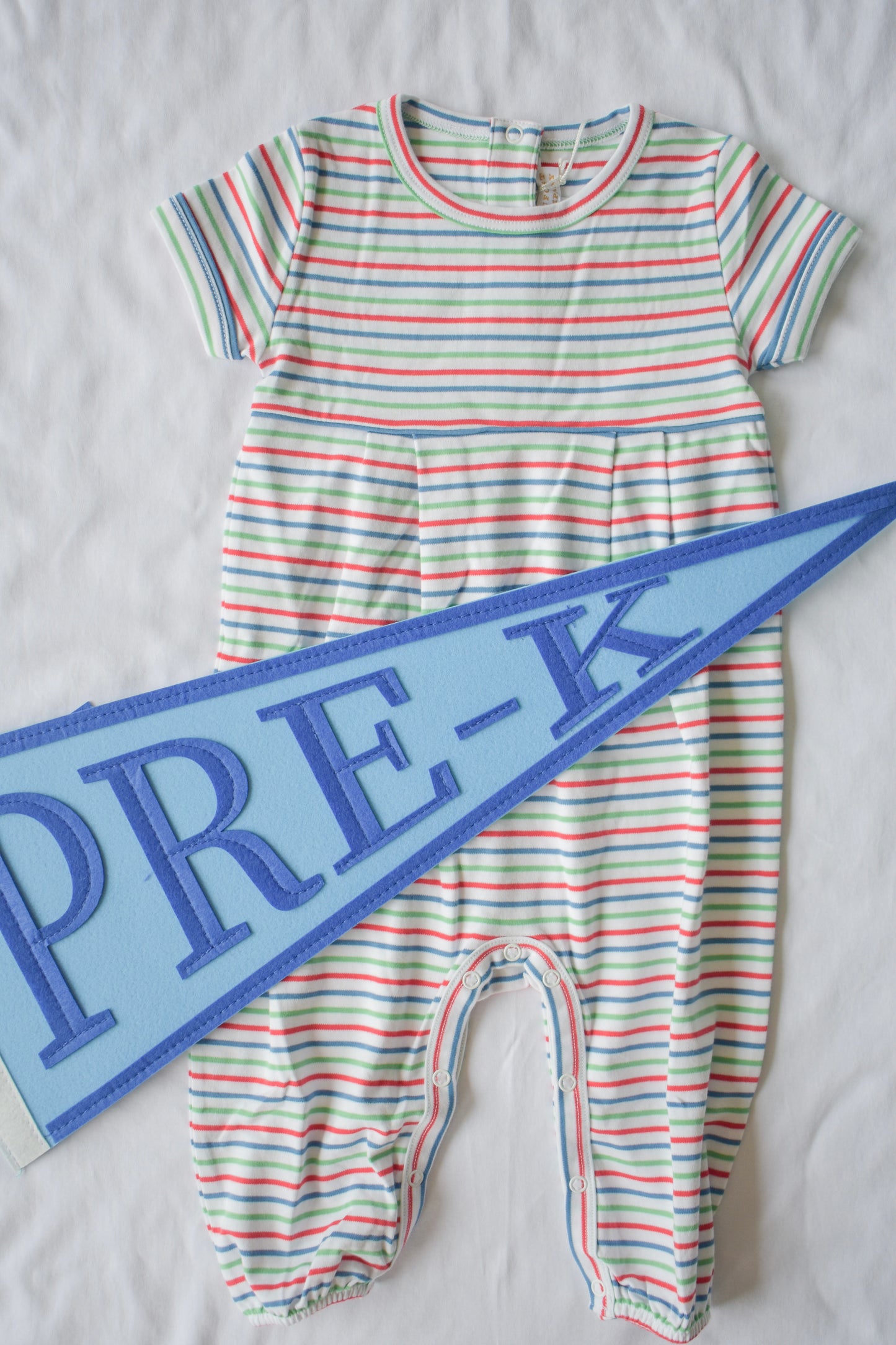 Bradford Romper SS-Simsbury Stripe