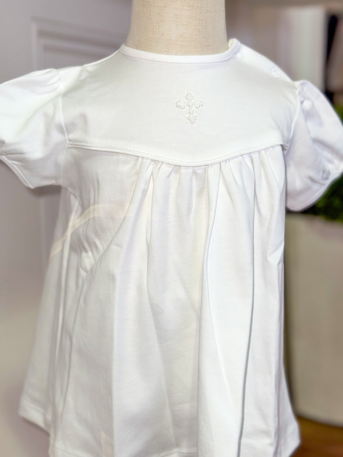White Cross Dress with Bloomer