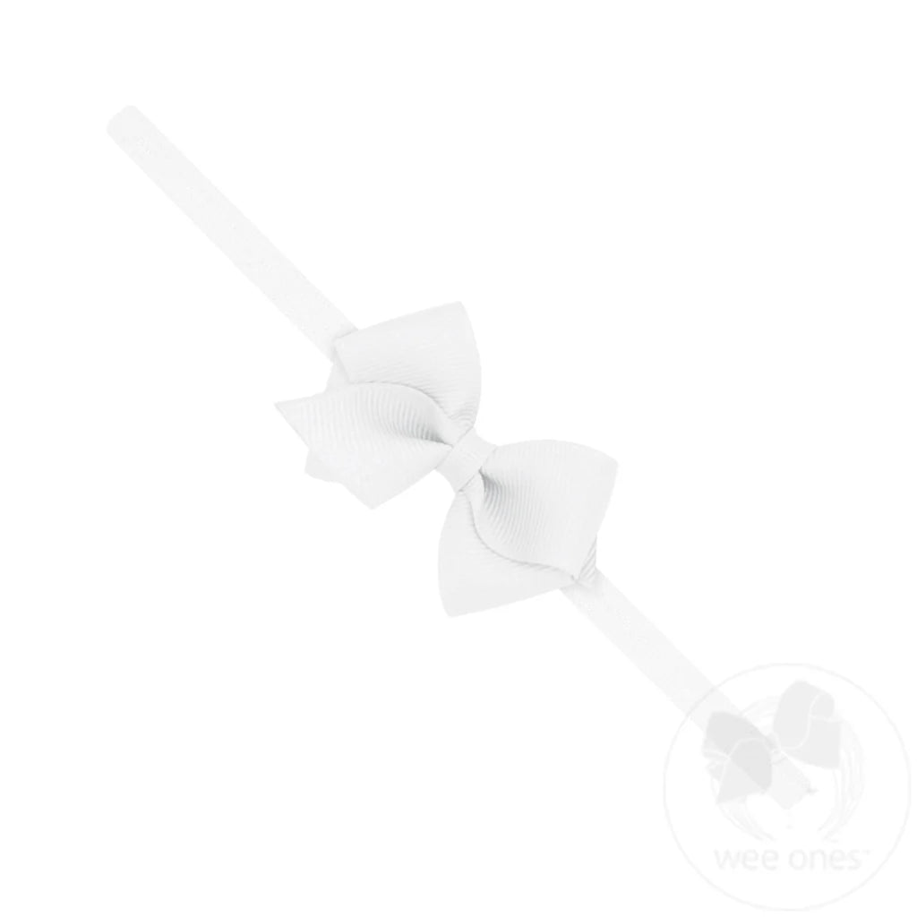 Wee Grosgrain Bow on Matching Nylon Band