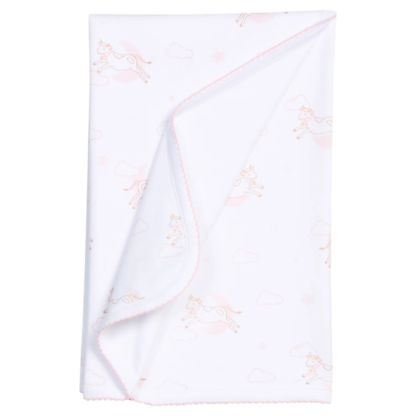 Over The Moon Pink Printed Blanket